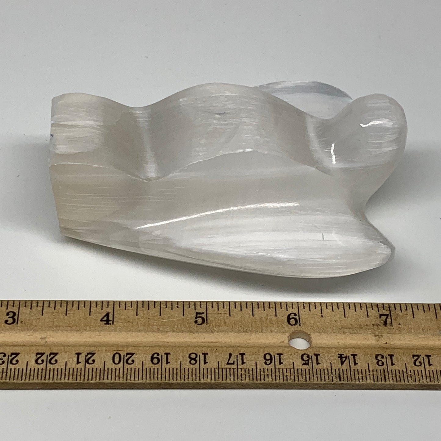 283.7g, 3.9"x3.1"x1.6"Natural Selenite (Satin Spar) Angel Crystal @Morocco,B8952