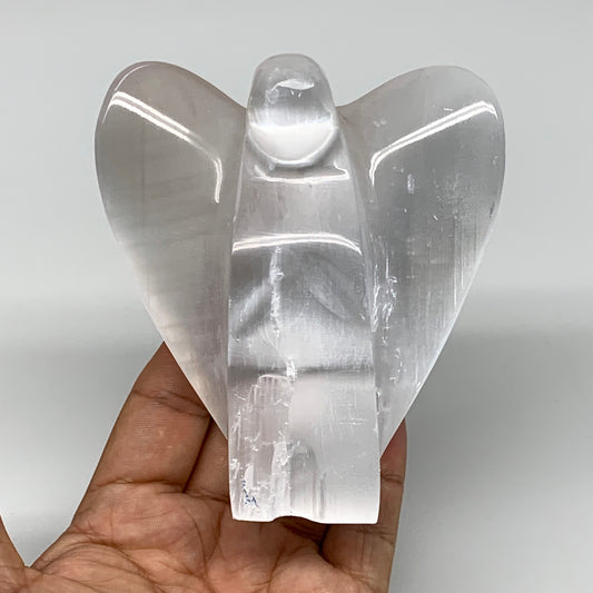 377.4g, 3.9"x3.5"x1.7"Natural Selenite (Satin Spar) Angel Crystal @Morocco,B8954