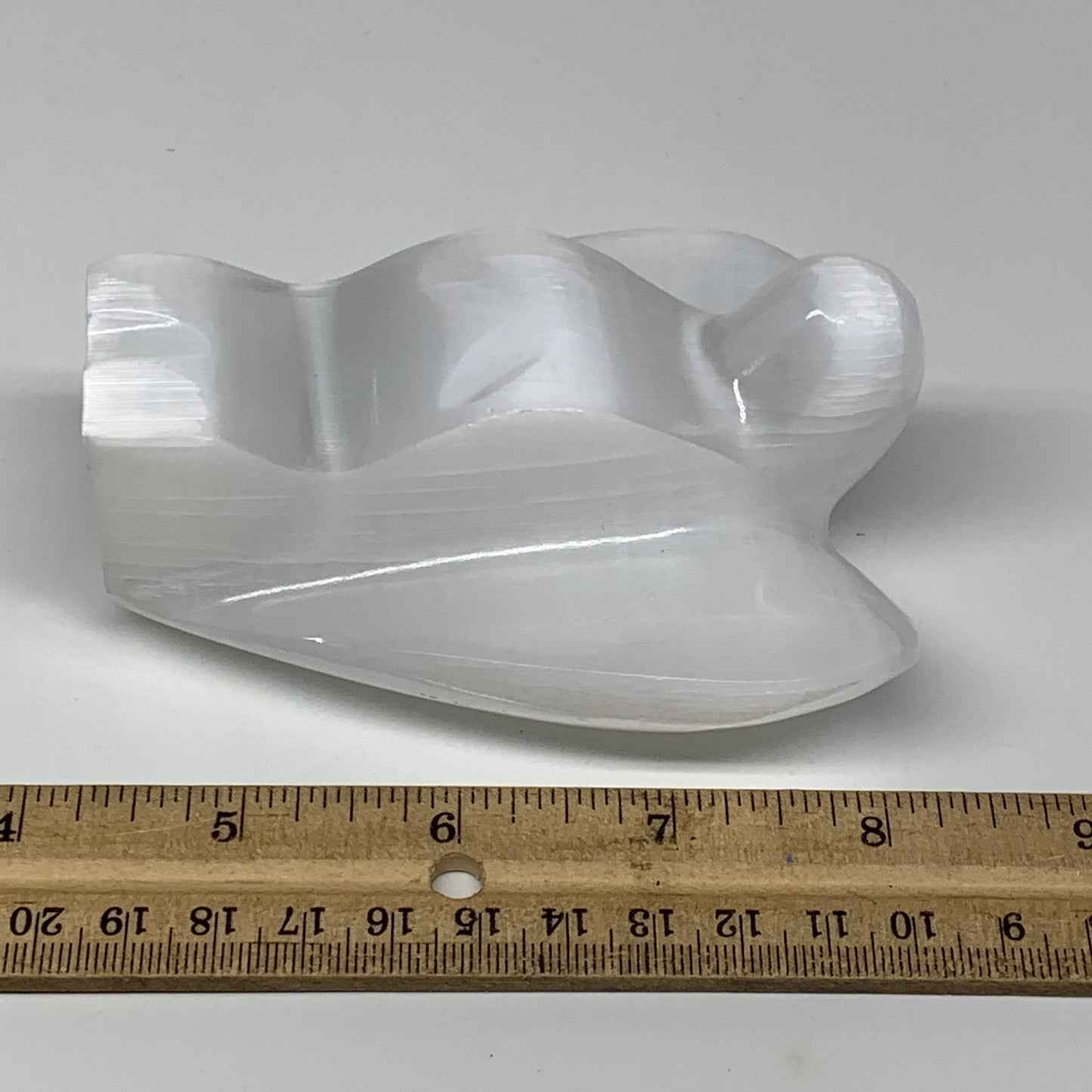 349g, 3.9"x3.2"x1.8"Natural Selenite (Satin Spar) Angel Crystal @Morocco,B8955