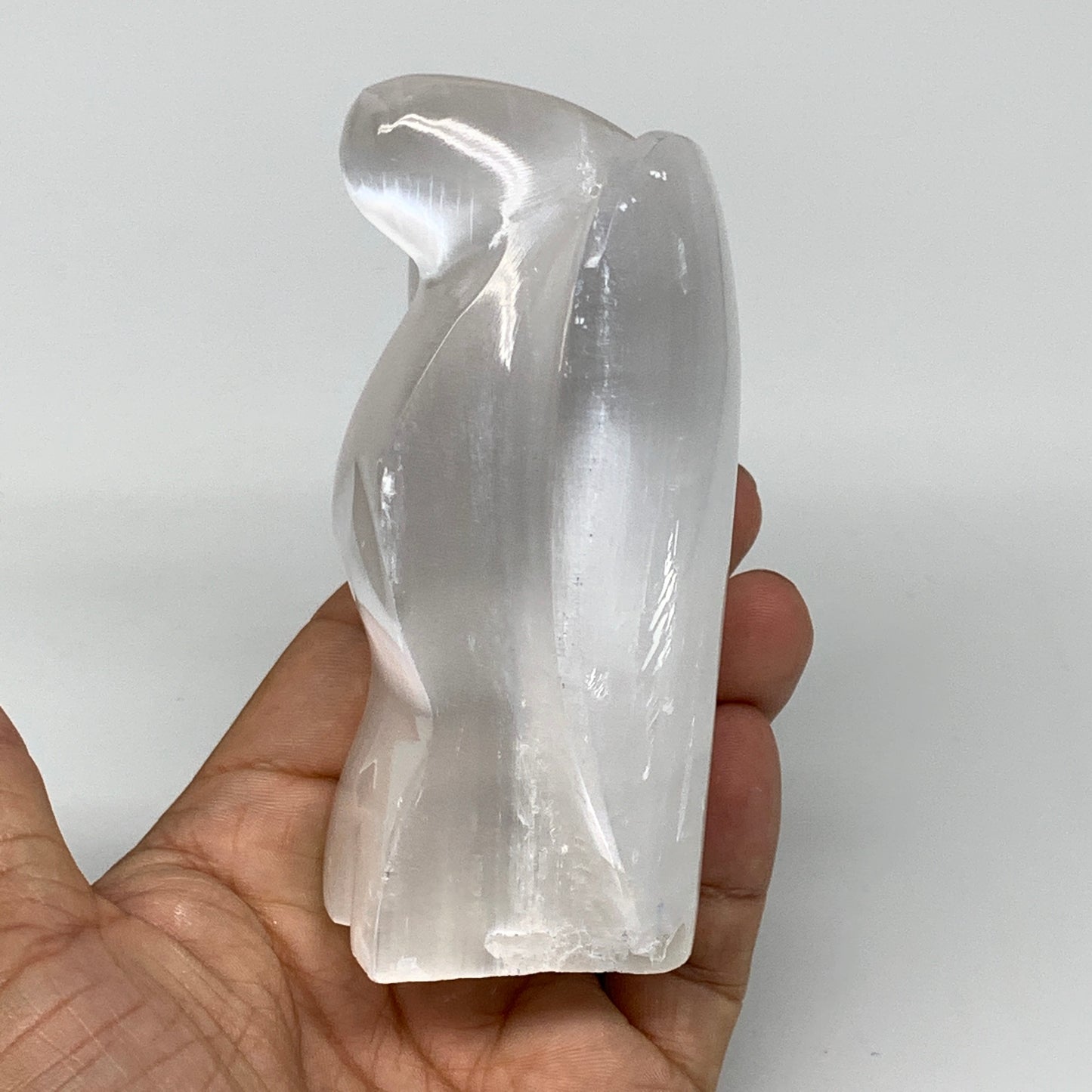 358.2g, 3.9"x3.2"x1.6"Natural Selenite (Satin Spar) Angel Crystal @Morocco,B8956