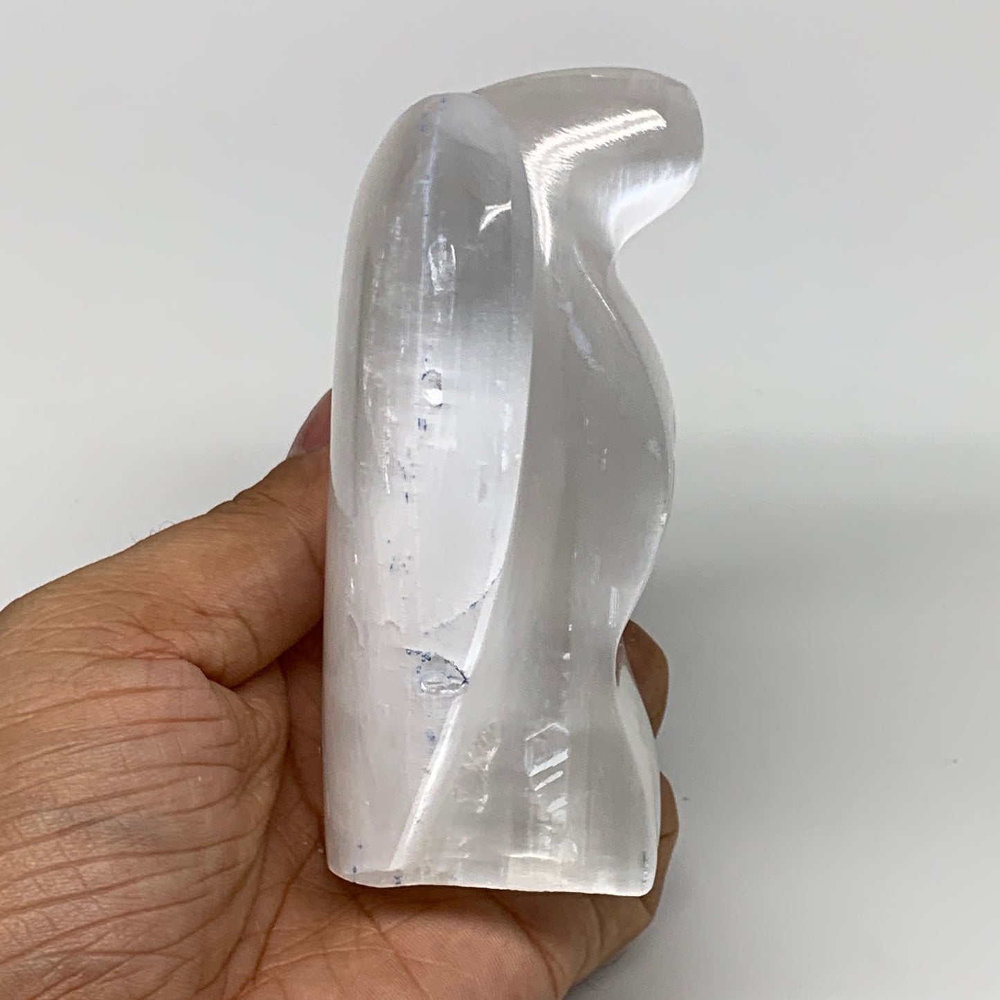 358.2g, 3.9"x3.2"x1.6"Natural Selenite (Satin Spar) Angel Crystal @Morocco,B8956