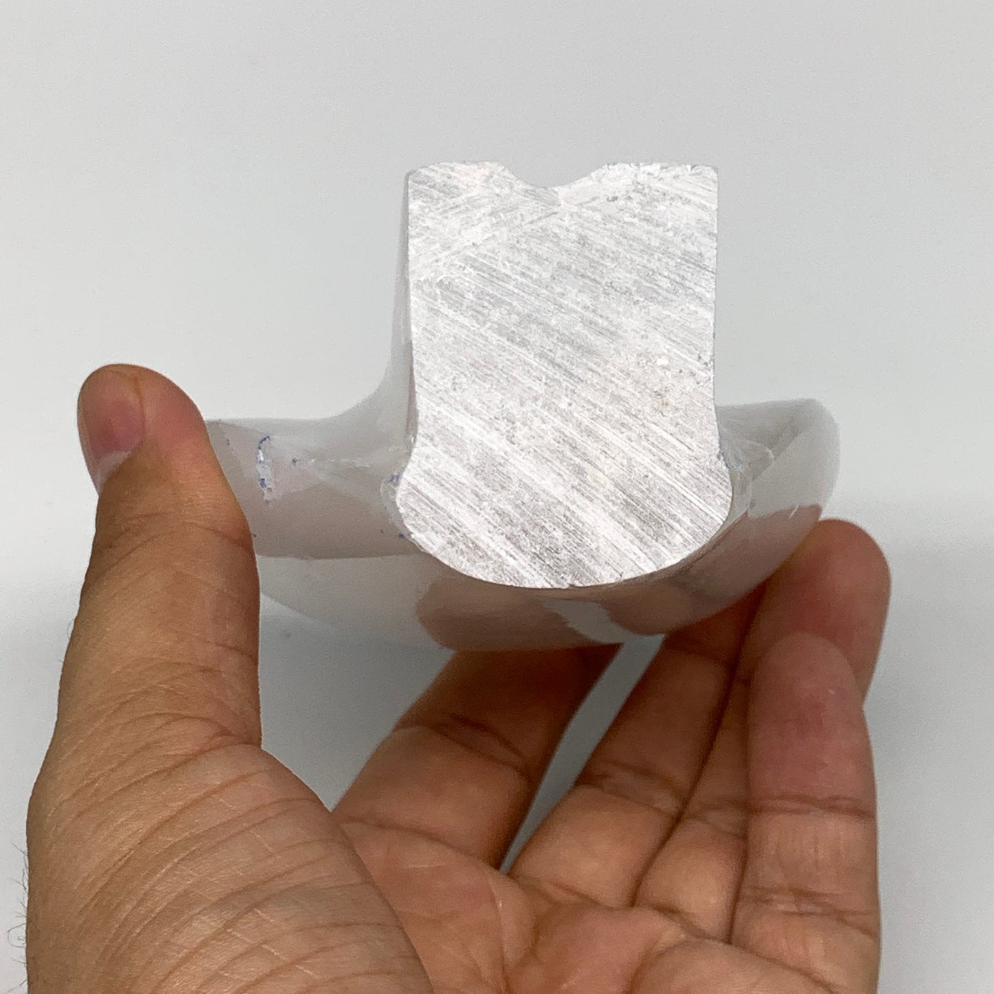 358.2g, 3.9"x3.2"x1.6"Natural Selenite (Satin Spar) Angel Crystal @Morocco,B8956