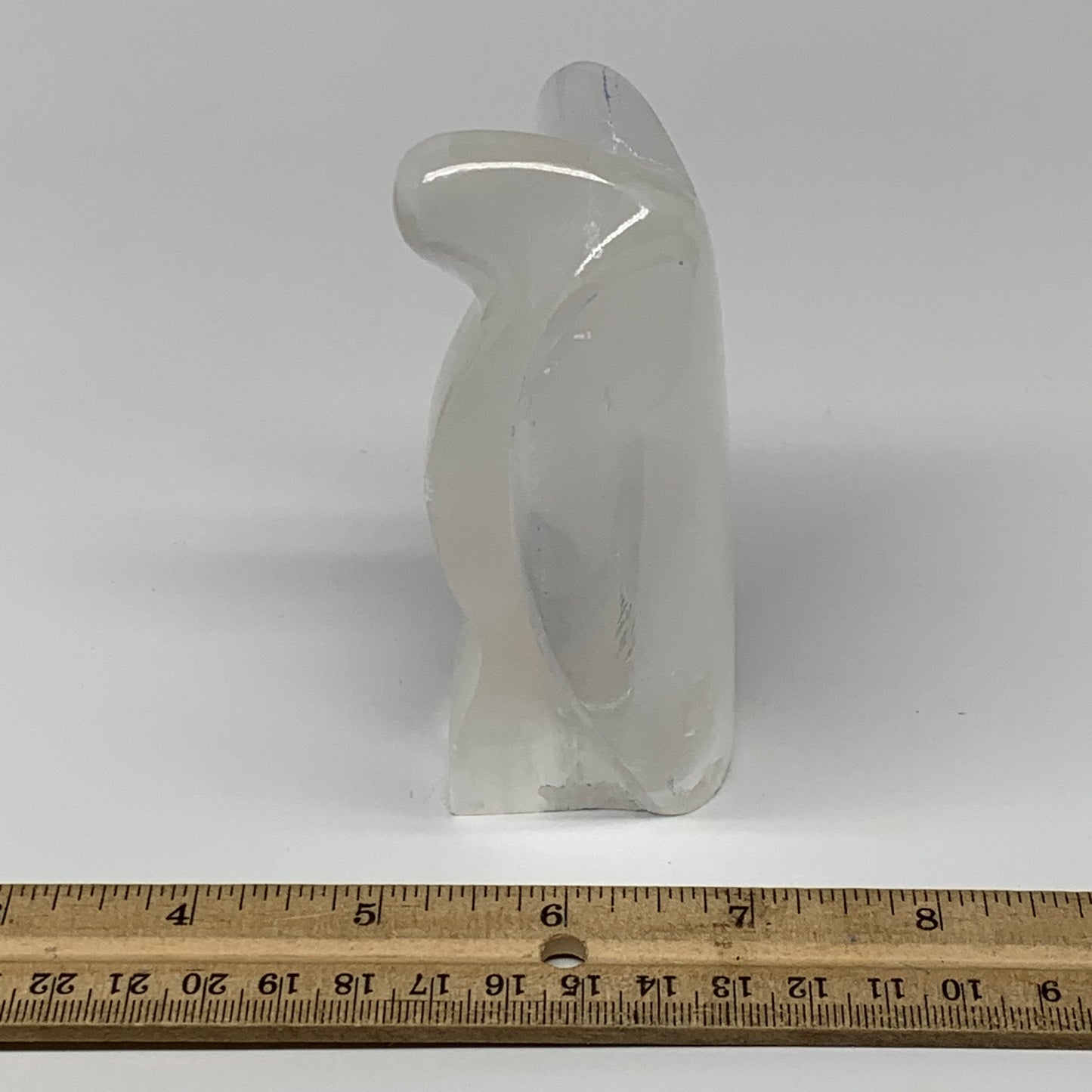 358.2g, 3.9"x3.2"x1.6"Natural Selenite (Satin Spar) Angel Crystal @Morocco,B8956