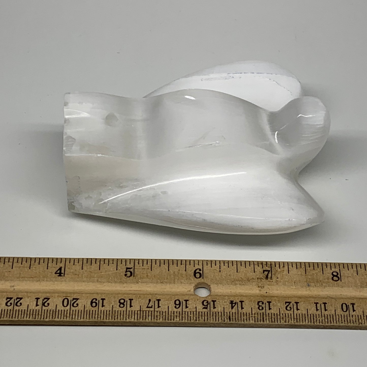 358.2g, 3.9"x3.2"x1.6"Natural Selenite (Satin Spar) Angel Crystal @Morocco,B8956