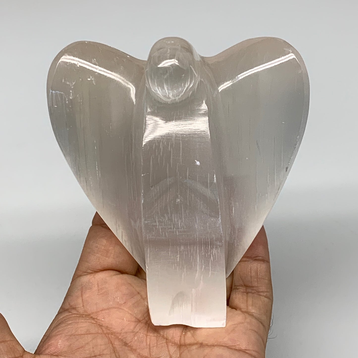 368.3g, 3.9"x3.4"x1.7"Natural Selenite (Satin Spar) Angel Crystal @Morocco,B8957