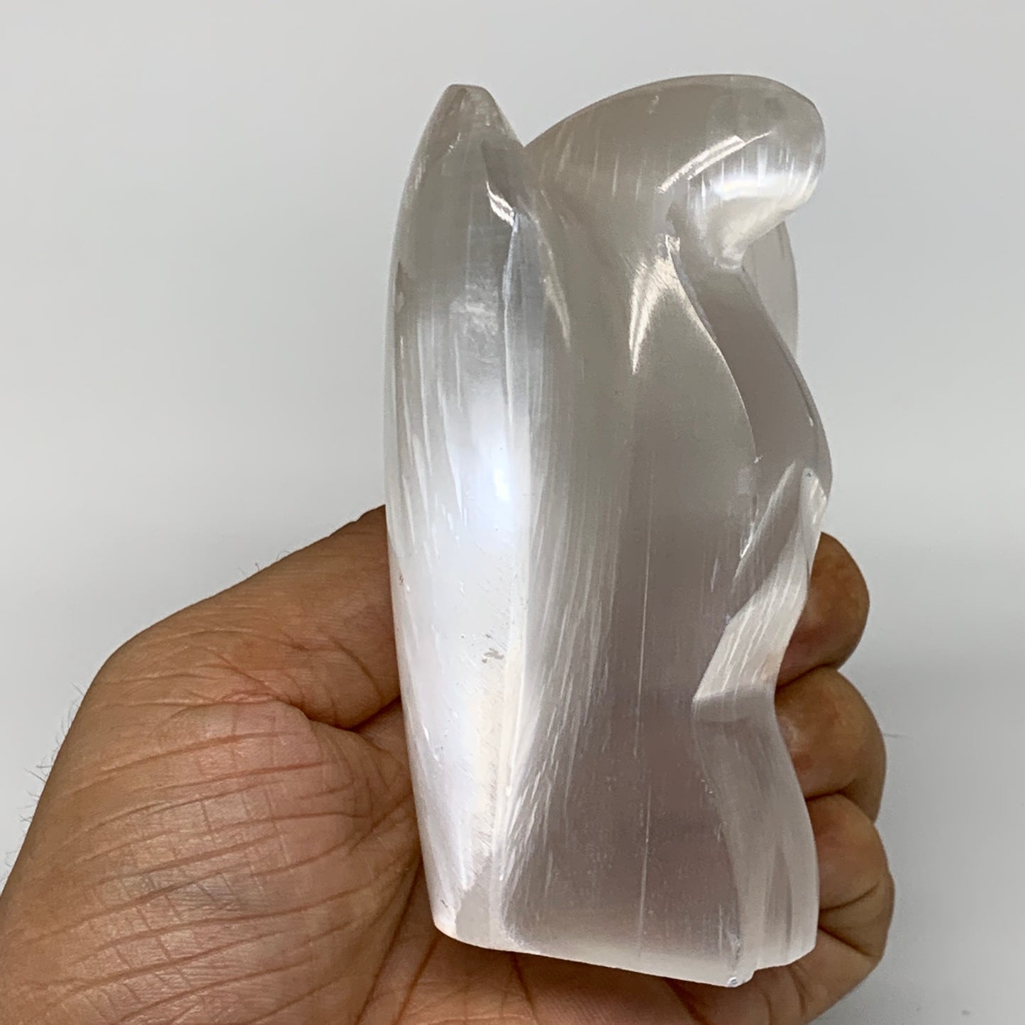 368.3g, 3.9"x3.4"x1.7"Natural Selenite (Satin Spar) Angel Crystal @Morocco,B8957