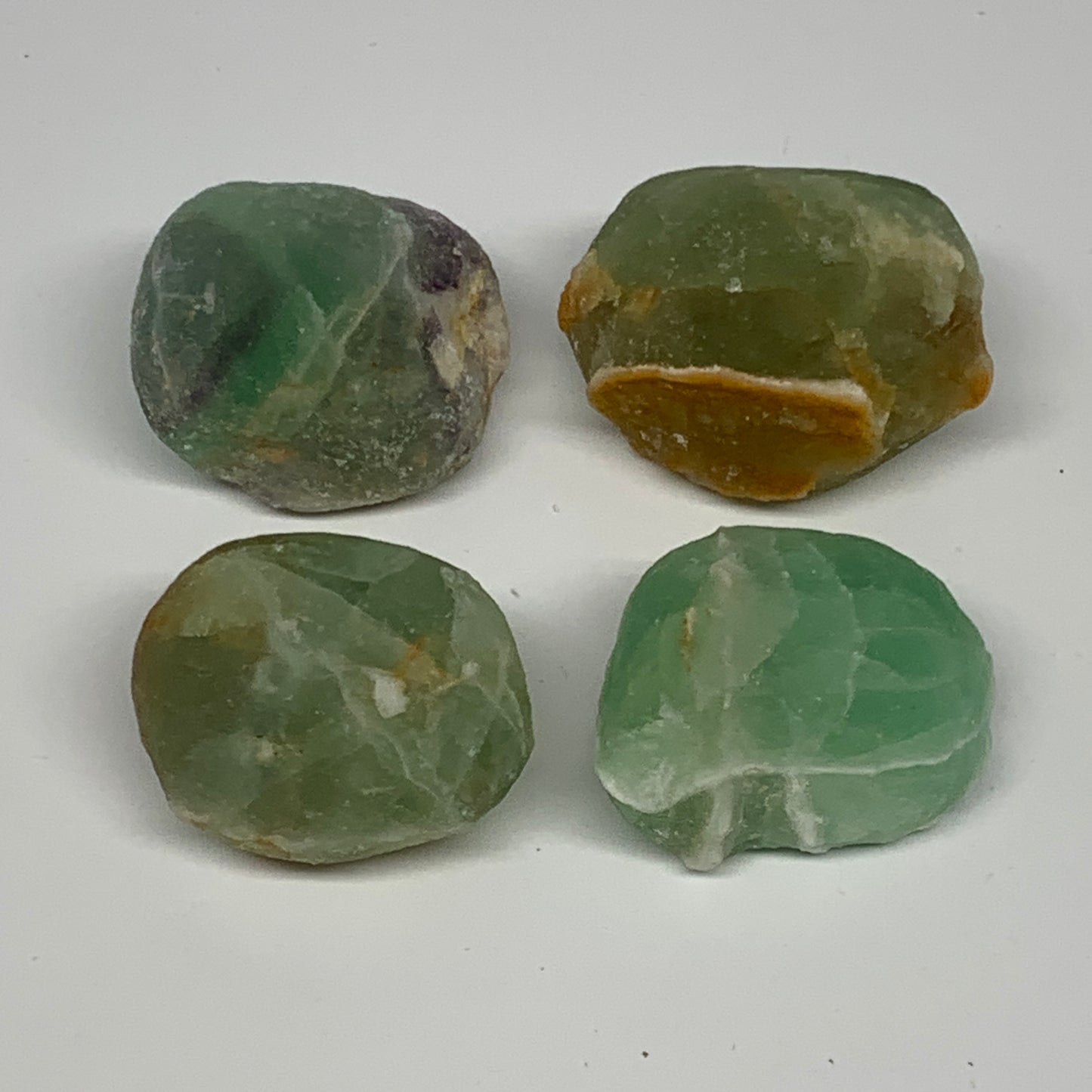 137.8g,1.3"-1.5", 4pcs, Fluorite Tumbled Rough/Semi- Polished @Mexico, B18693