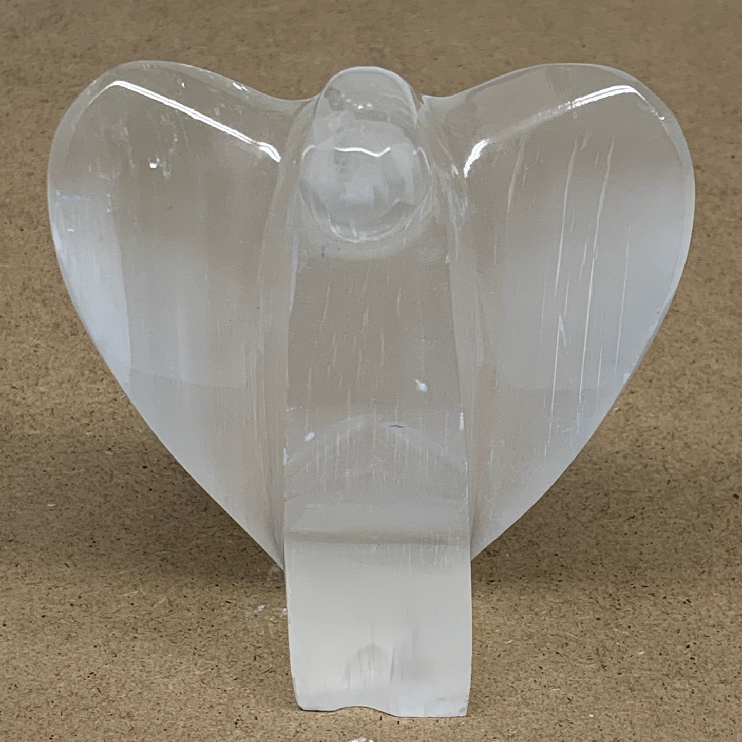 368.3g, 3.9"x3.4"x1.7"Natural Selenite (Satin Spar) Angel Crystal @Morocco,B8957