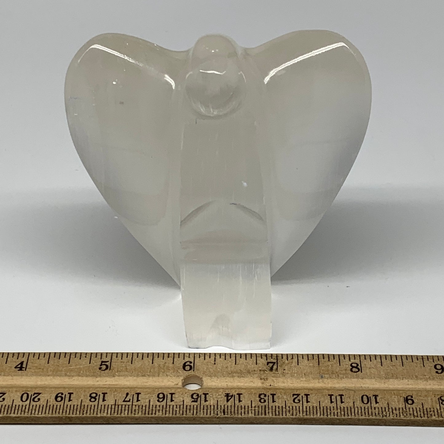 368.3g, 3.9"x3.4"x1.7"Natural Selenite (Satin Spar) Angel Crystal @Morocco,B8957