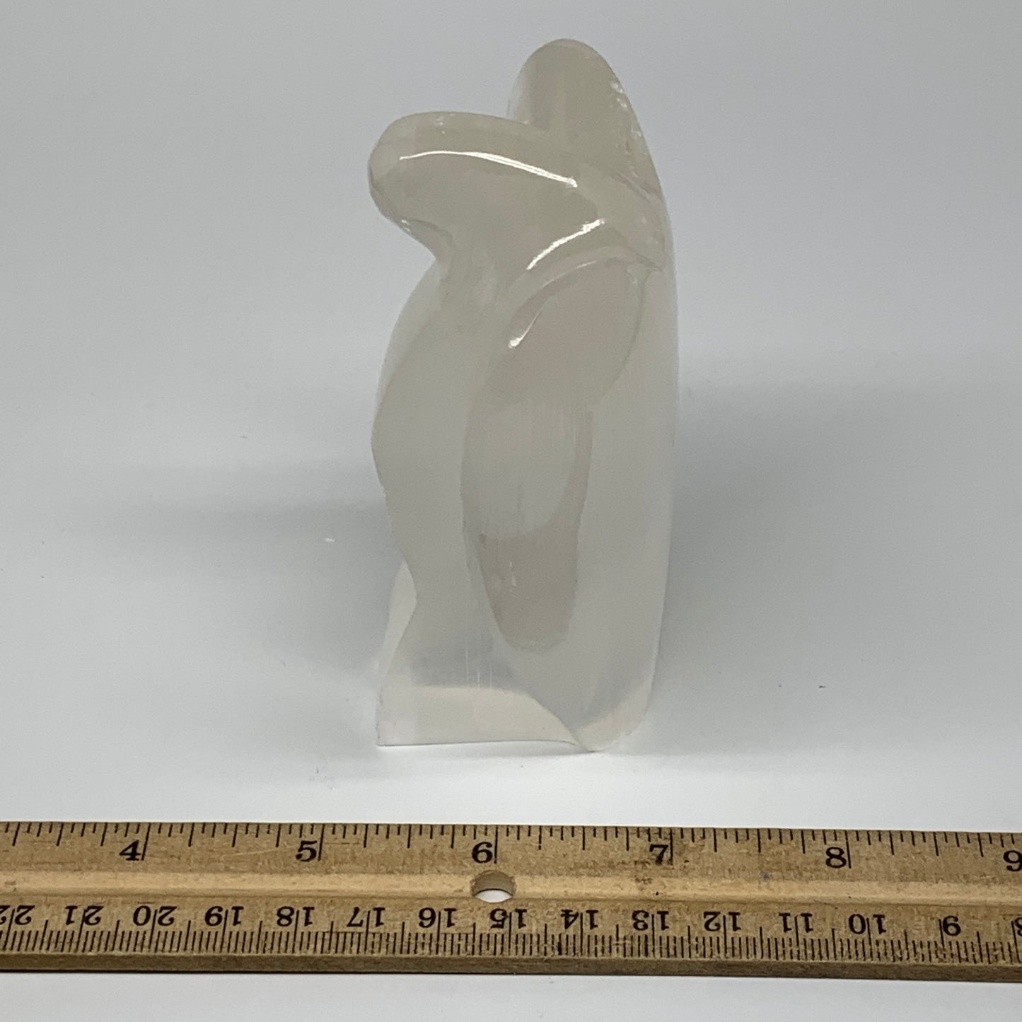 368.3g, 3.9"x3.4"x1.7"Natural Selenite (Satin Spar) Angel Crystal @Morocco,B8957