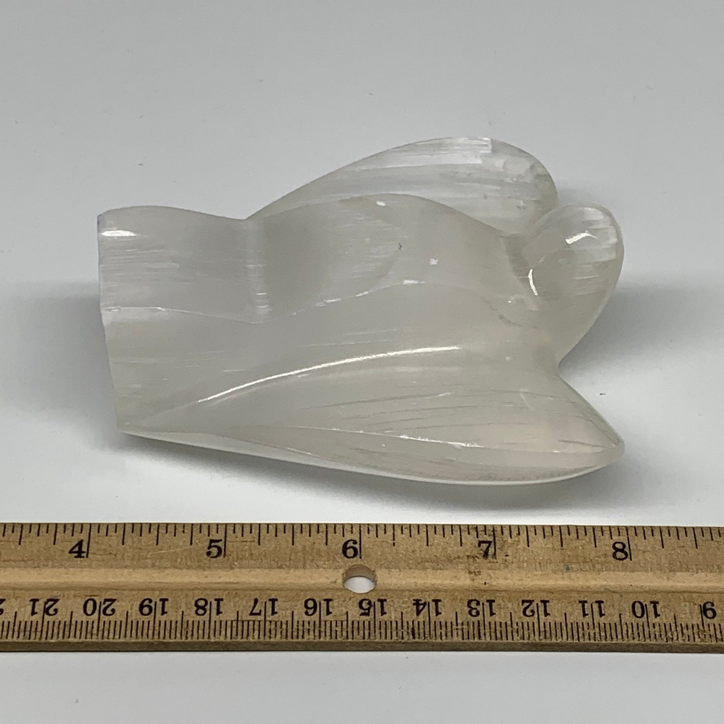 368.3g, 3.9"x3.4"x1.7"Natural Selenite (Satin Spar) Angel Crystal @Morocco,B8957