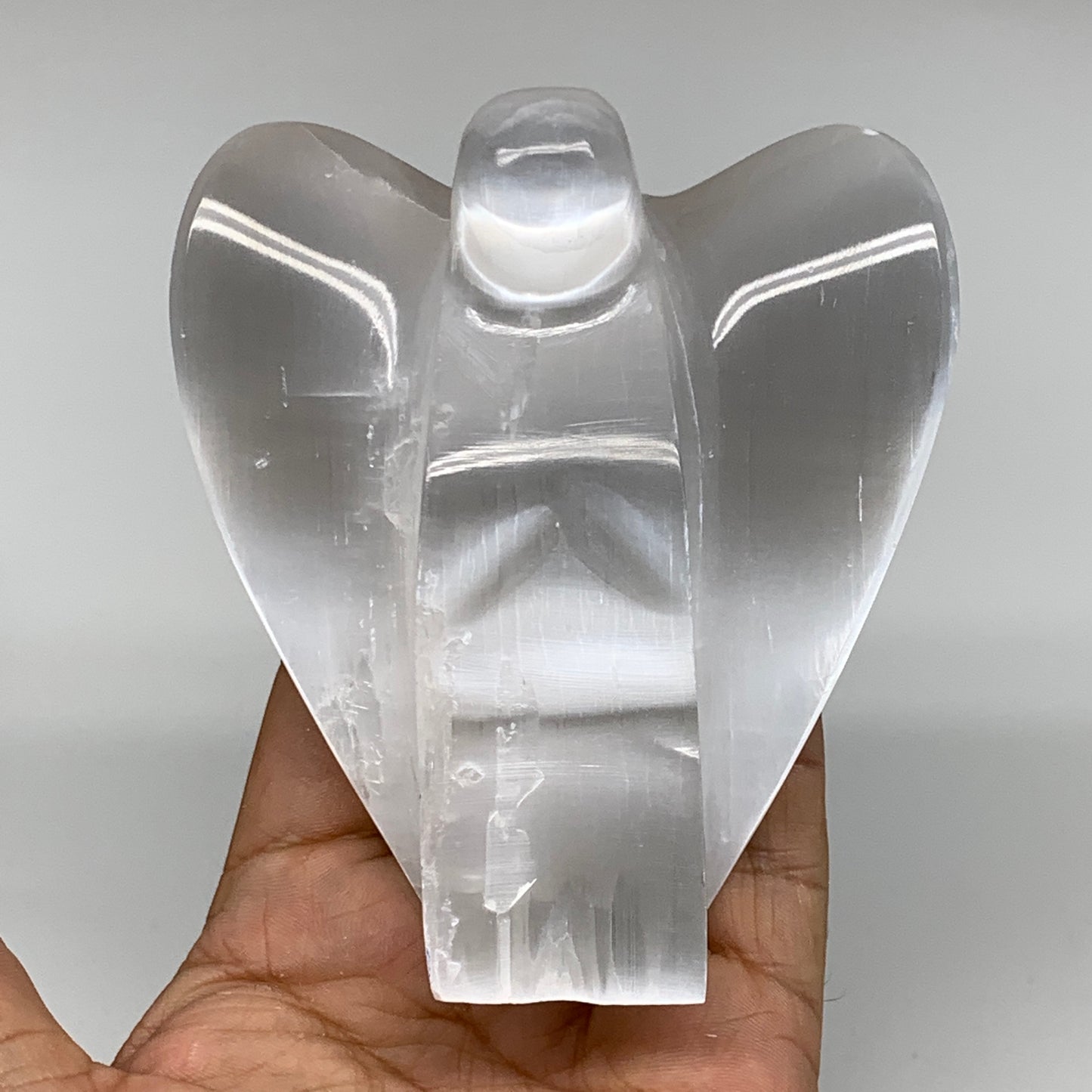 394.9g, 3.9"x3.4"x1.8"Natural Selenite (Satin Spar) Angel Crystal @Morocco,B8965