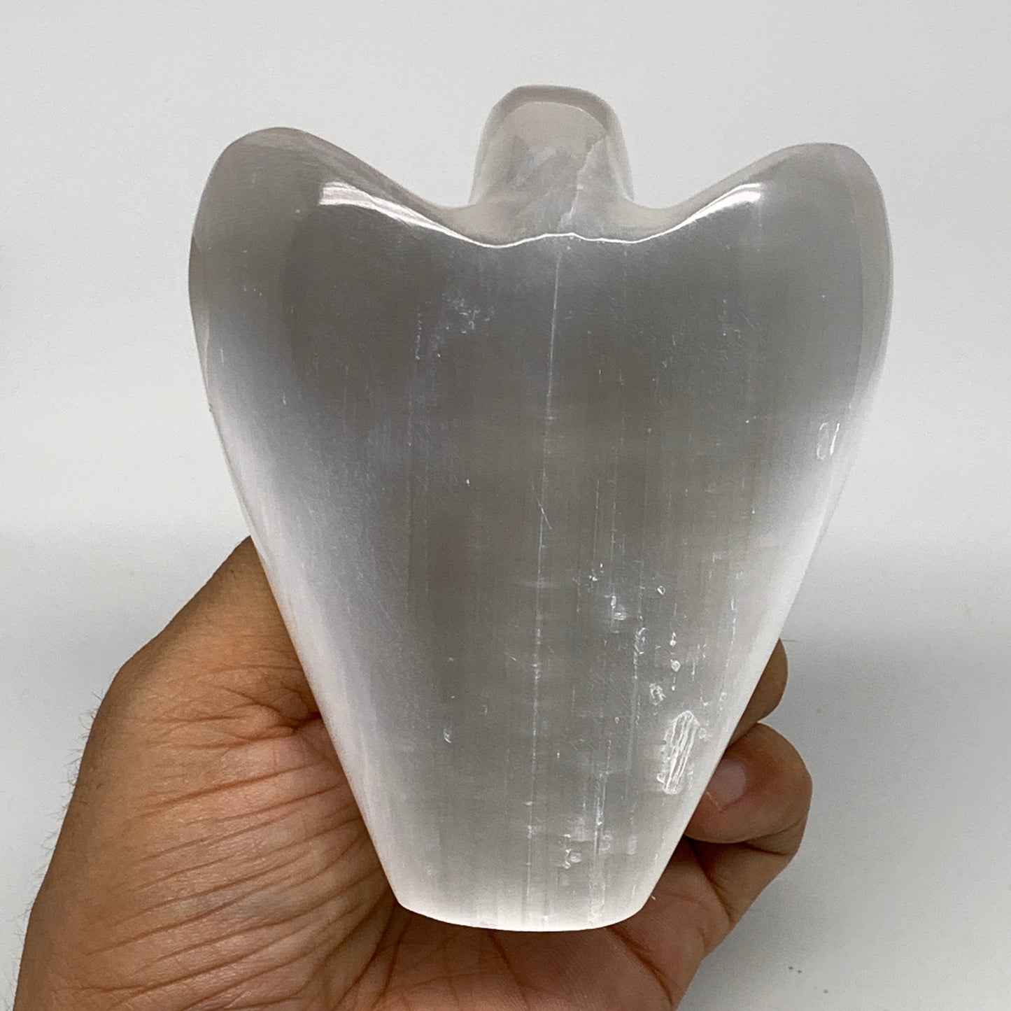 394.9g, 3.9"x3.4"x1.8"Natural Selenite (Satin Spar) Angel Crystal @Morocco,B8965