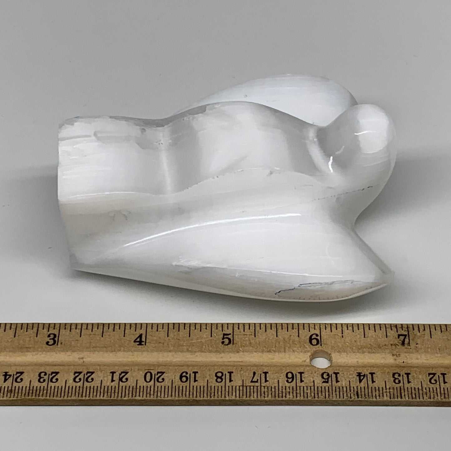 394.9g, 3.9"x3.4"x1.8"Natural Selenite (Satin Spar) Angel Crystal @Morocco,B8965