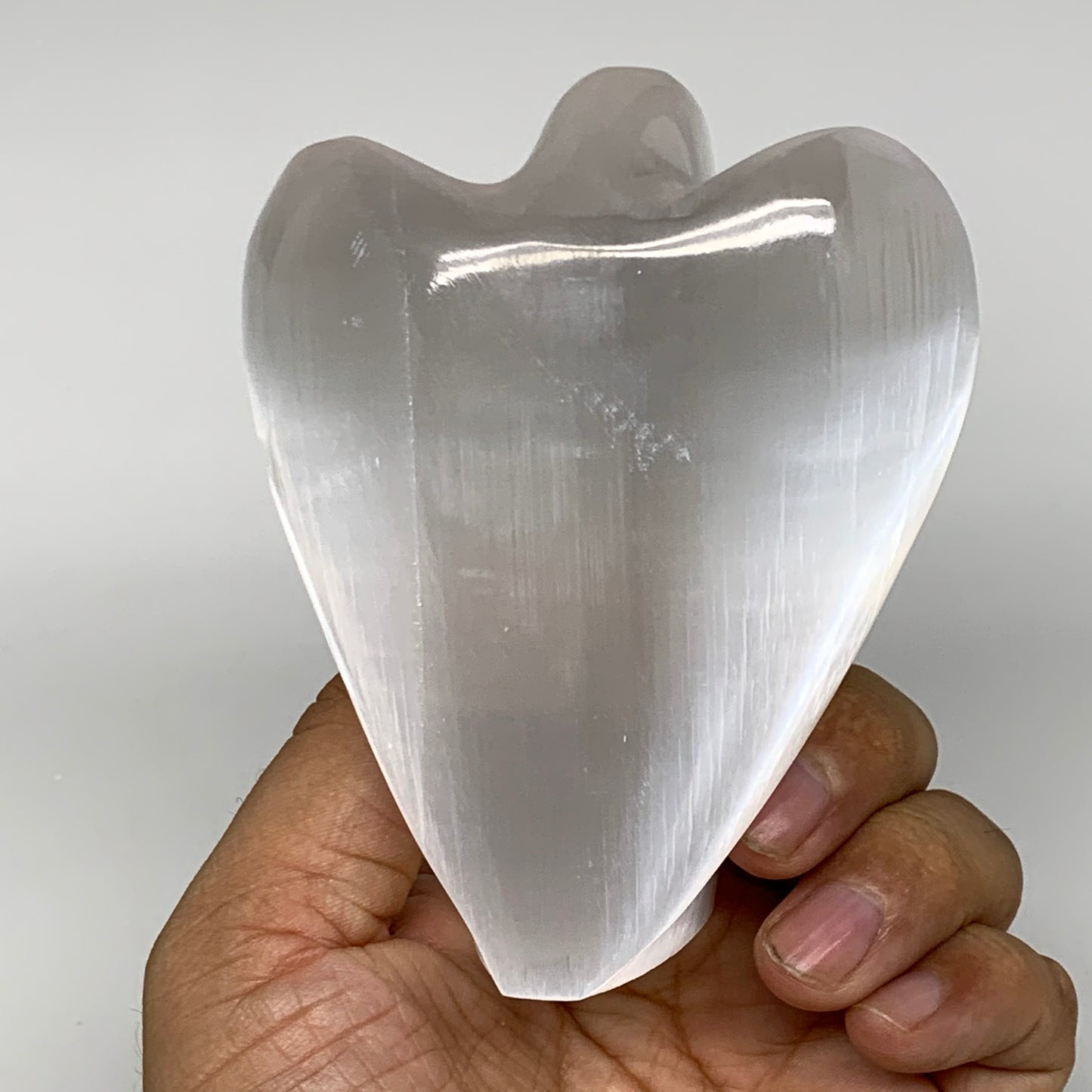 341.2g, 4"x3.3"x1.8"Natural Selenite (Satin Spar) Angel Crystal @Morocco,B8968