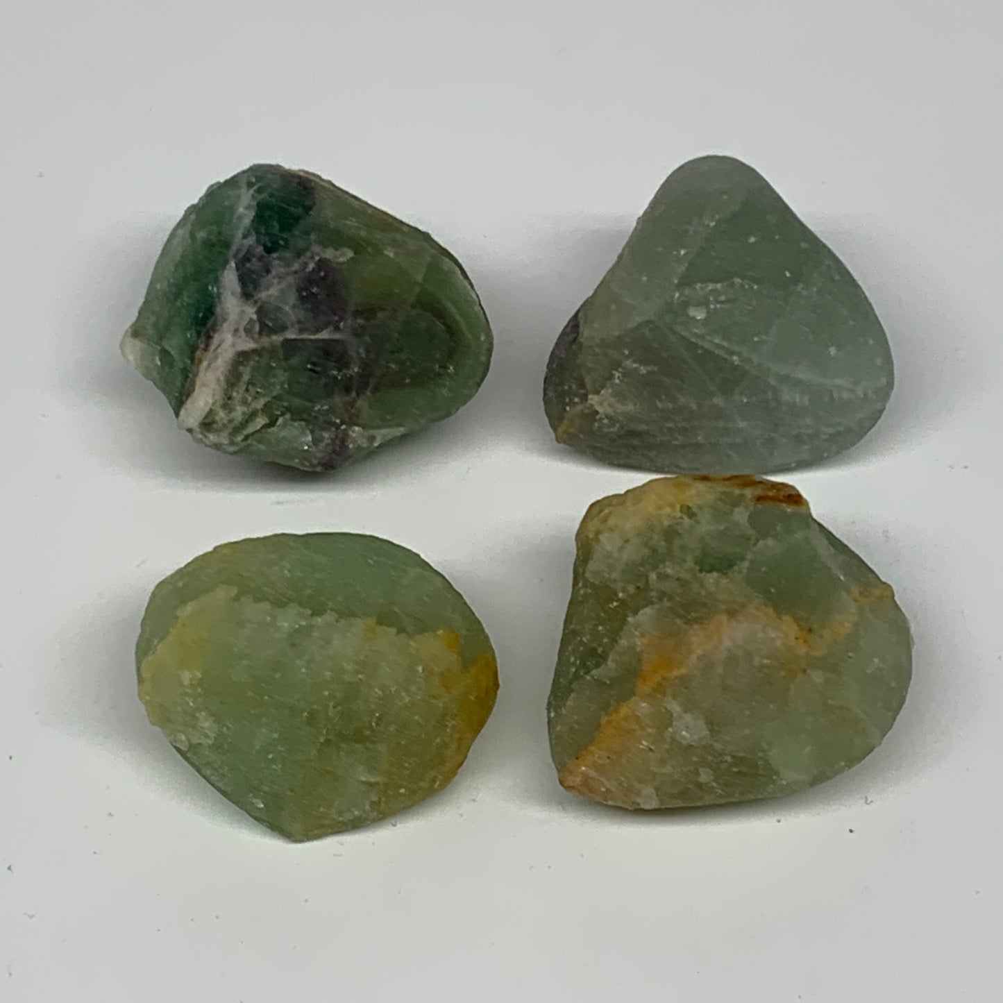 148.7g,1.3"-1.4", 4pcs, Fluorite Tumbled Rough/Semi- Polished @Mexico, B18706