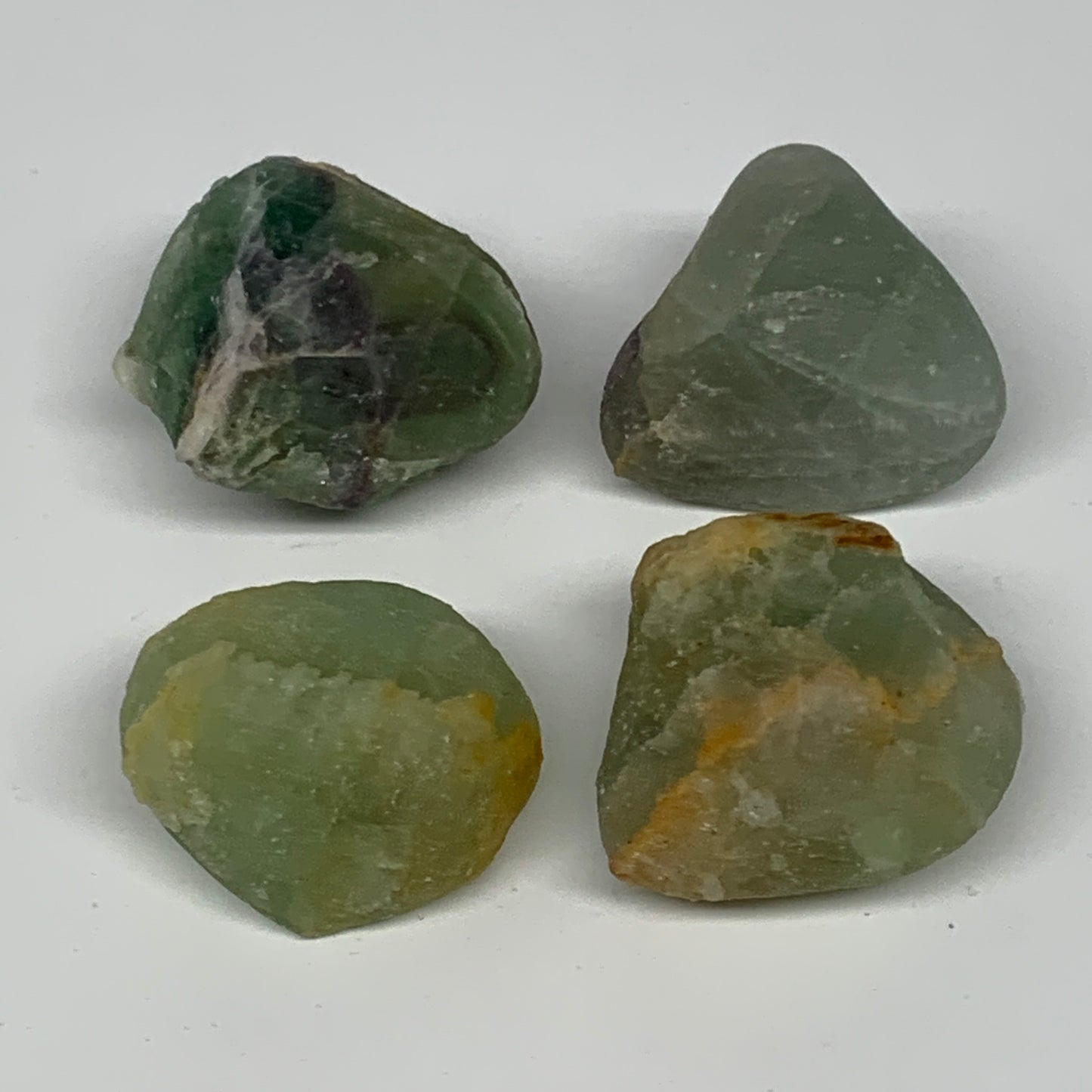 148.7g,1.3"-1.4", 4pcs, Fluorite Tumbled Rough/Semi- Polished @Mexico, B18706