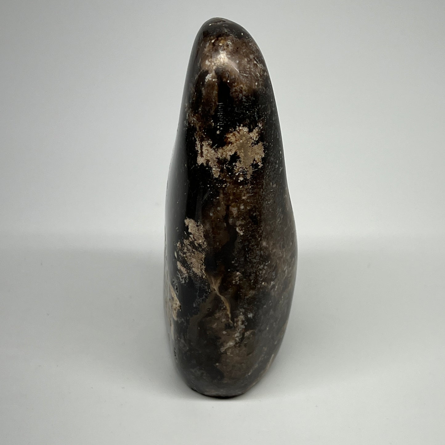 585g,5.4"x2.8"x1.9" Black Opal Freeform Polished Gemstone @Madagascar,B21085