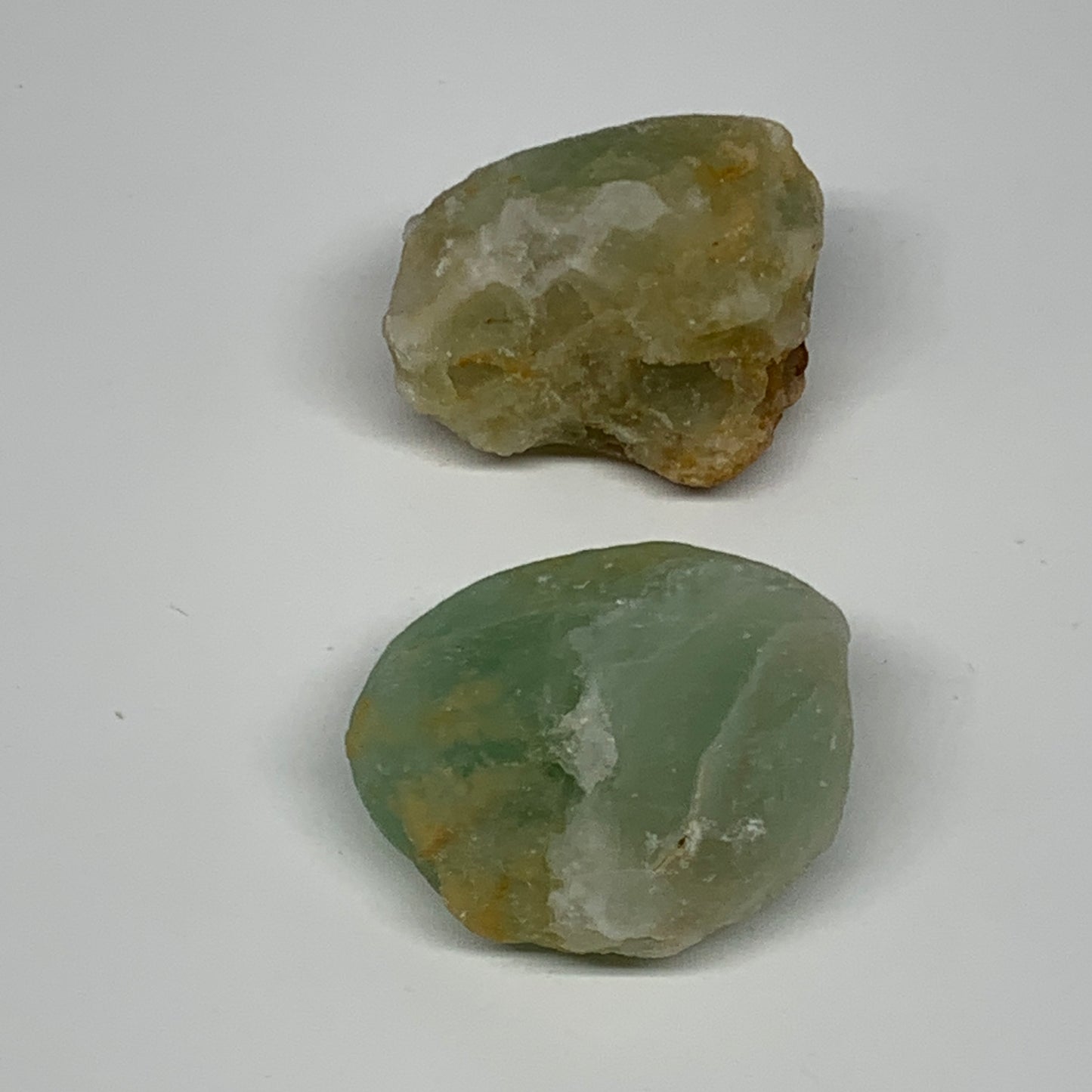 134.9g,1.6"-1.8", 2pcs, Fluorite Tumbled Rough/Semi- Polished @Mexico, B18708