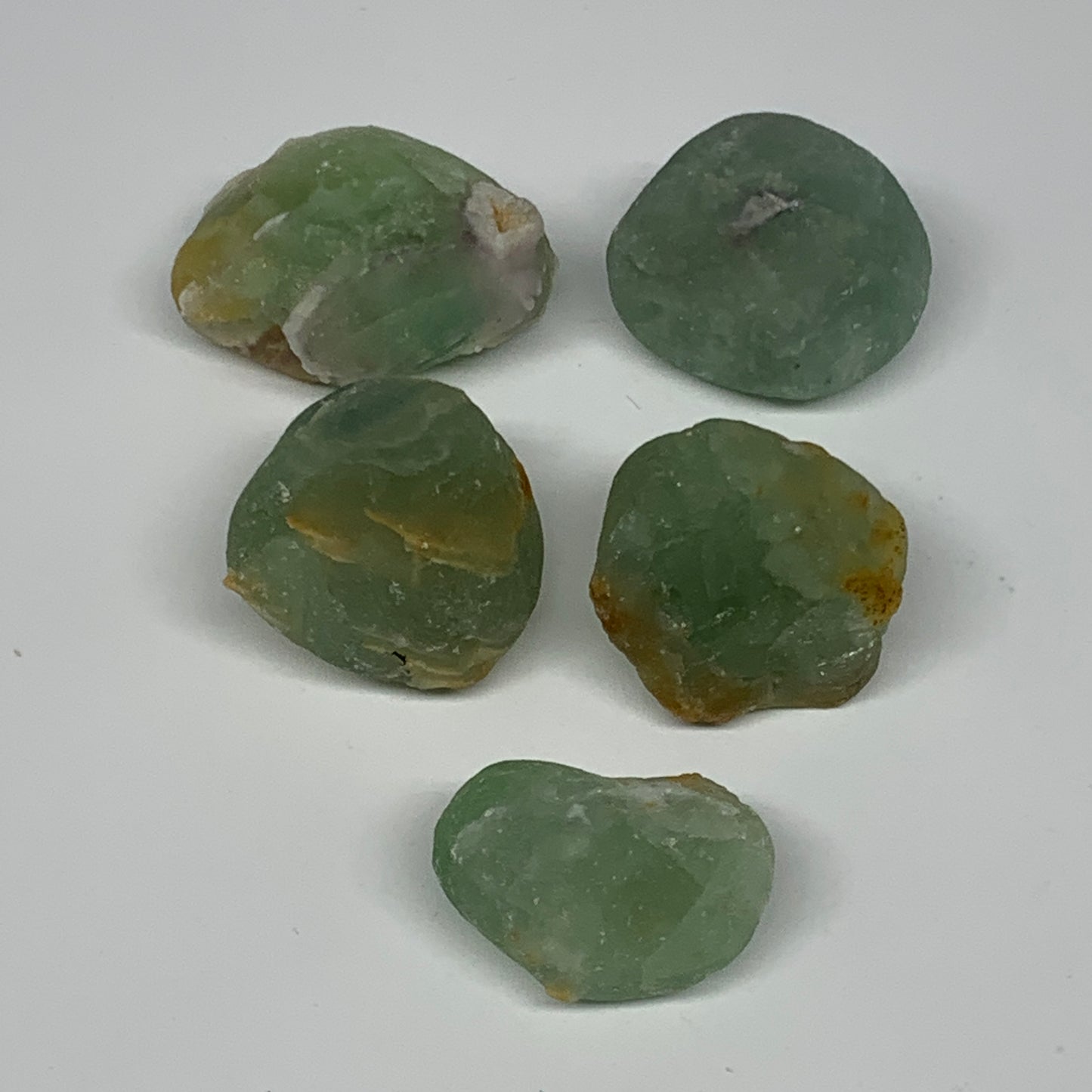 136.9g,1"-1.5", 5pcs, Fluorite Tumbled Rough/Semi- Polished @Mexico, B18712