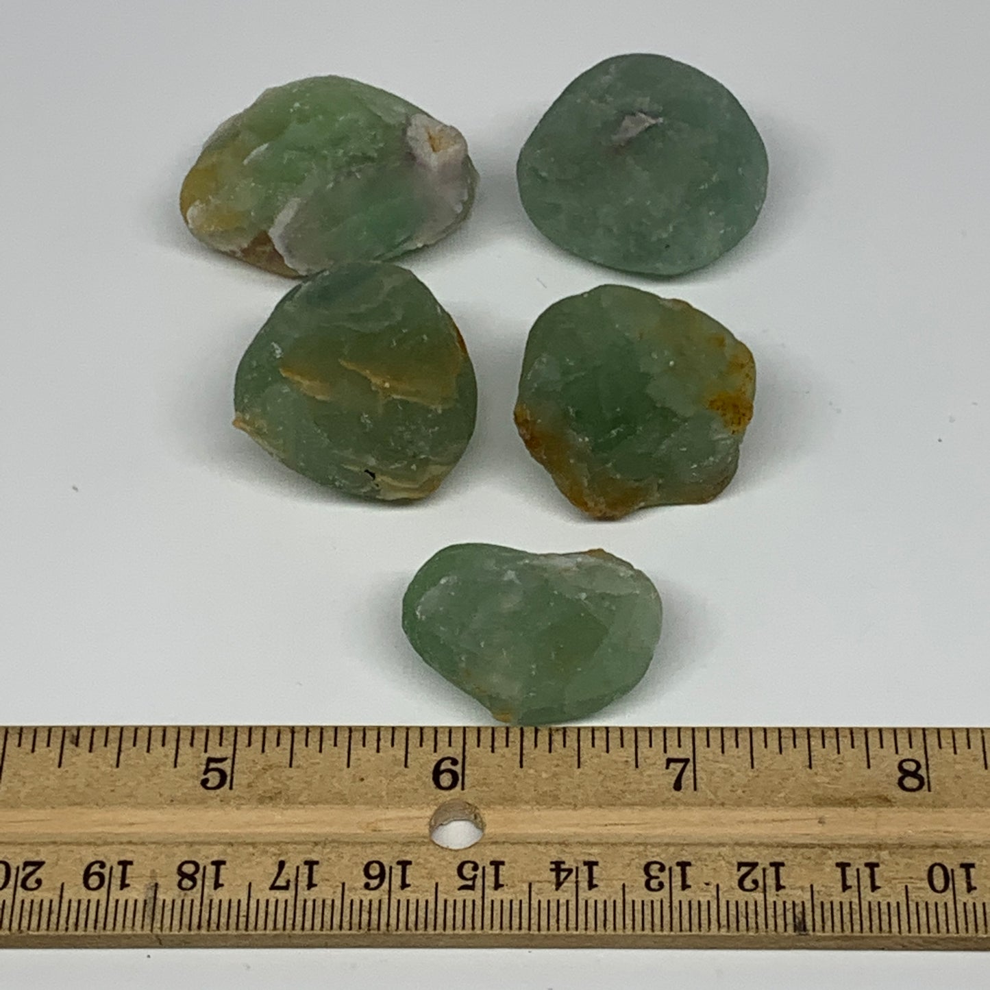 136.9g,1"-1.5", 5pcs, Fluorite Tumbled Rough/Semi- Polished @Mexico, B18712