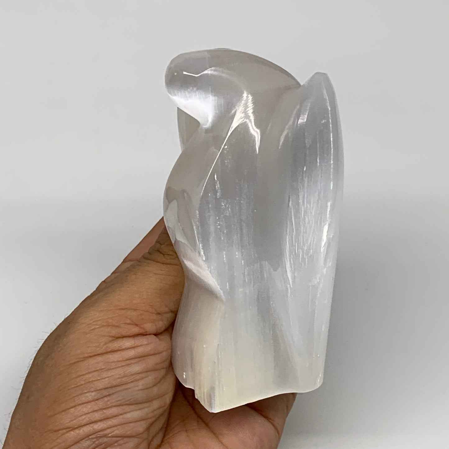 364.8g, 3.9"x3.4"x1.7"Natural Selenite (Satin Spar) Angel Crystal @Morocco,B8974