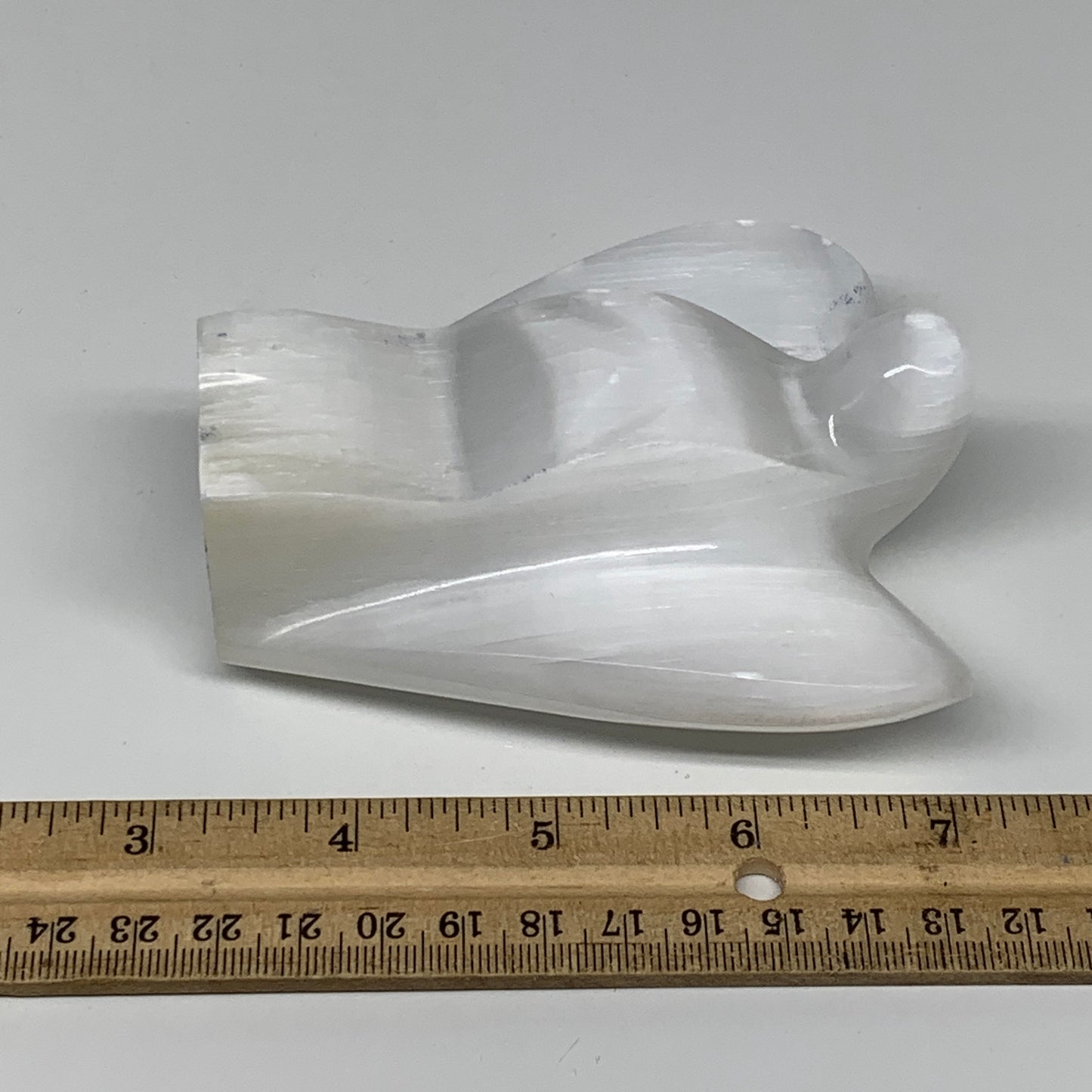 364.8g, 3.9"x3.4"x1.7"Natural Selenite (Satin Spar) Angel Crystal @Morocco,B8974