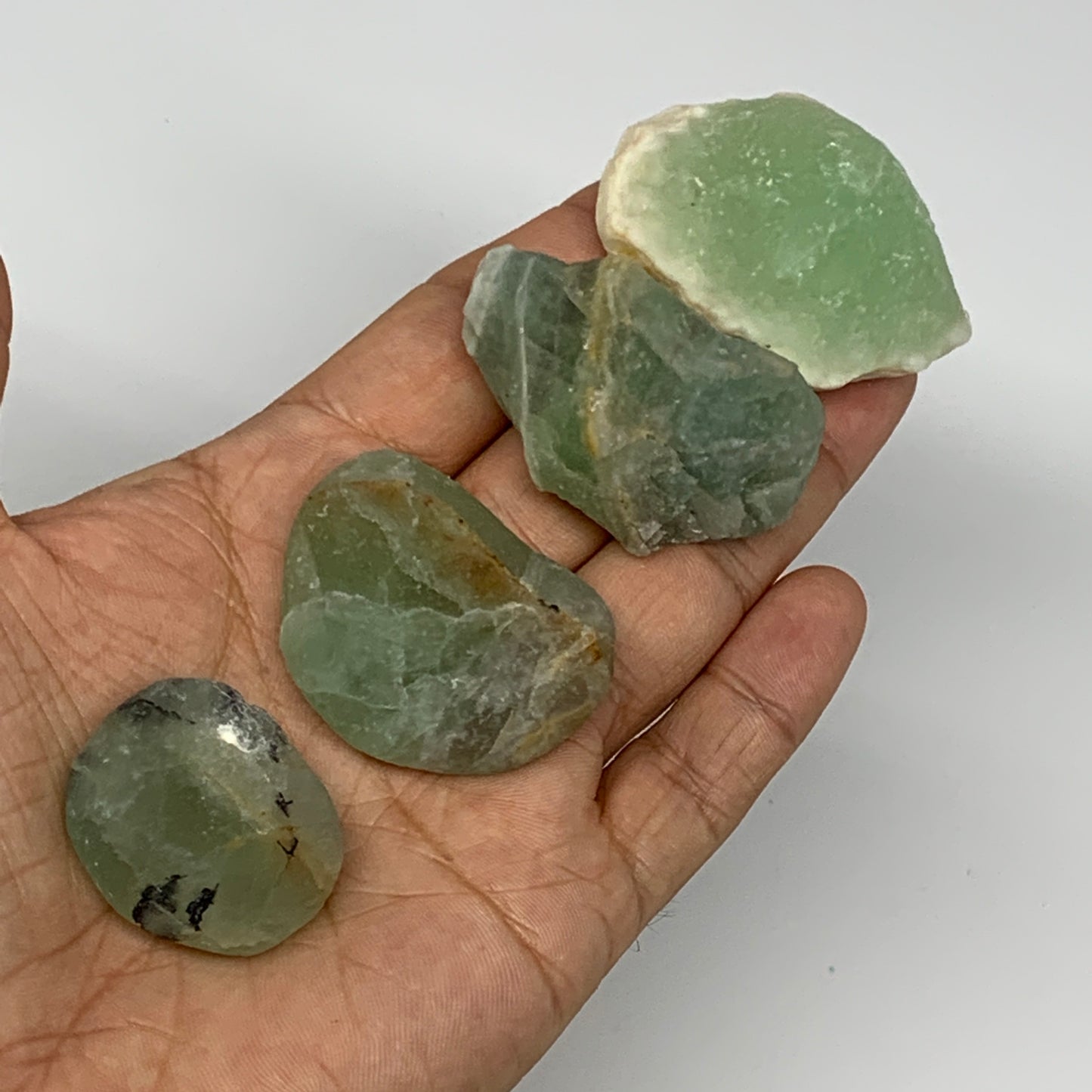 157.7g,1.2"-1.9", 4pcs, Fluorite Tumbled Rough/Semi- Polished @Mexico, B18716