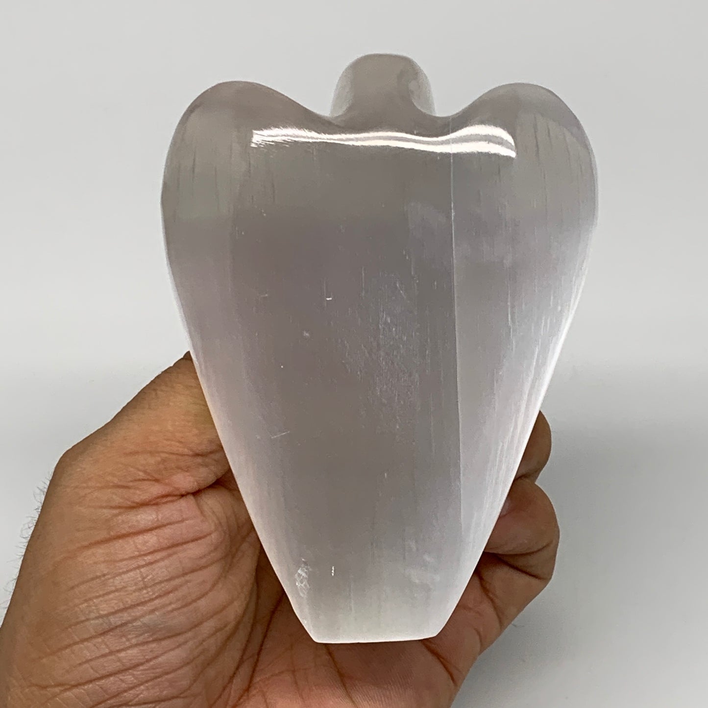 313.8g, 4"x3"x1.6"Natural Selenite (Satin Spar) Angel Crystal @Morocco,B8976