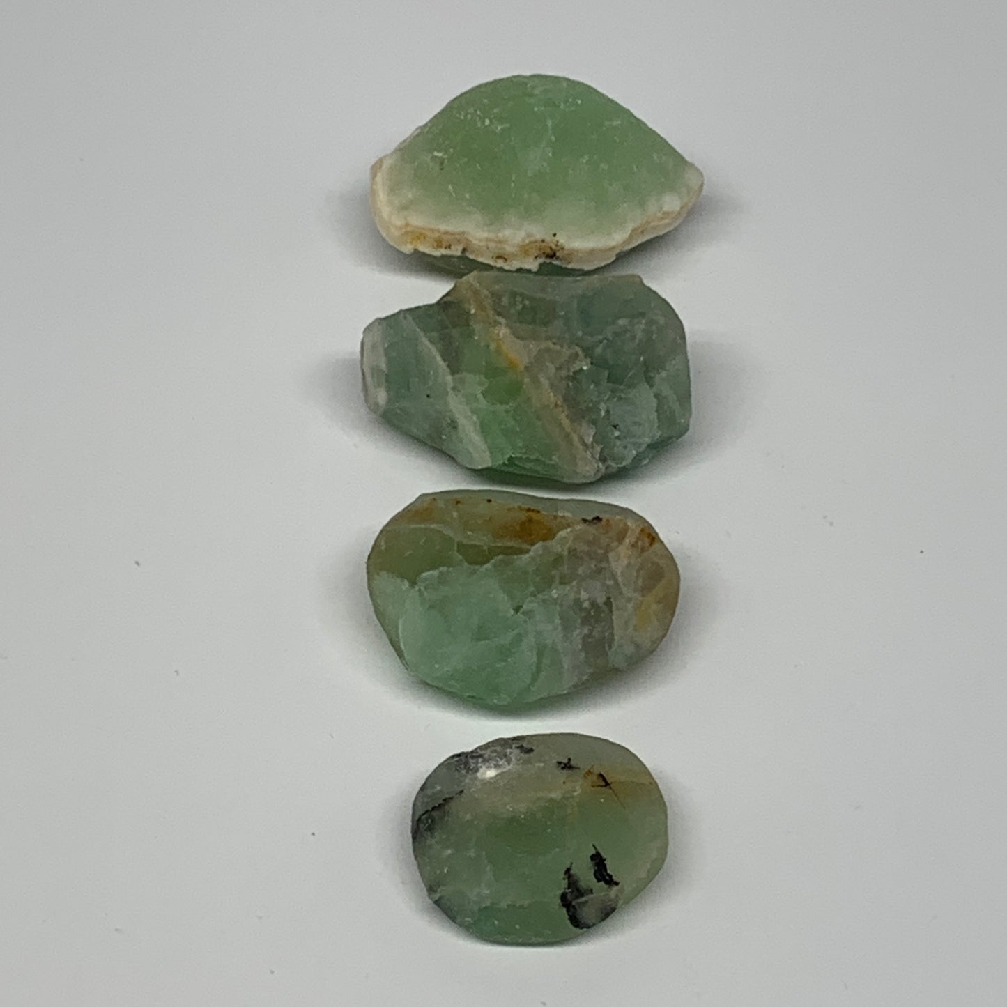 157.7g,1.2"-1.9", 4pcs, Fluorite Tumbled Rough/Semi- Polished @Mexico, B18716