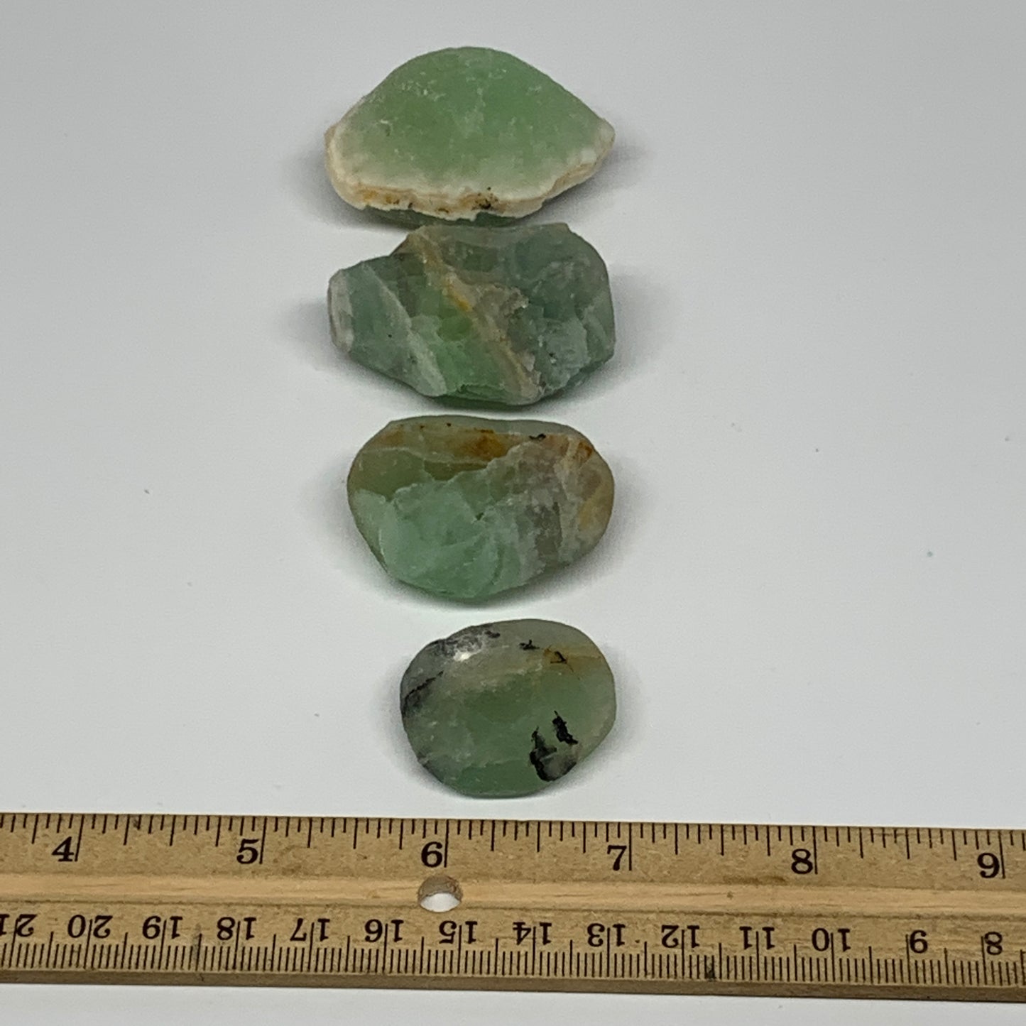 157.7g,1.2"-1.9", 4pcs, Fluorite Tumbled Rough/Semi- Polished @Mexico, B18716