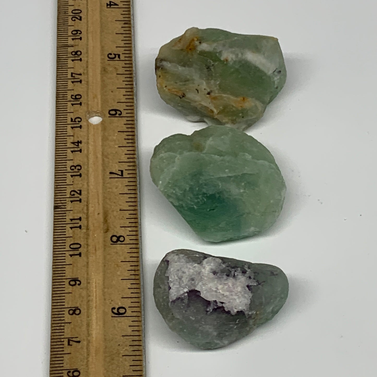 152.2g,1.5"-1.8", 3pcs, Fluorite Tumbled Rough/Semi- Polished @Mexico, B18722