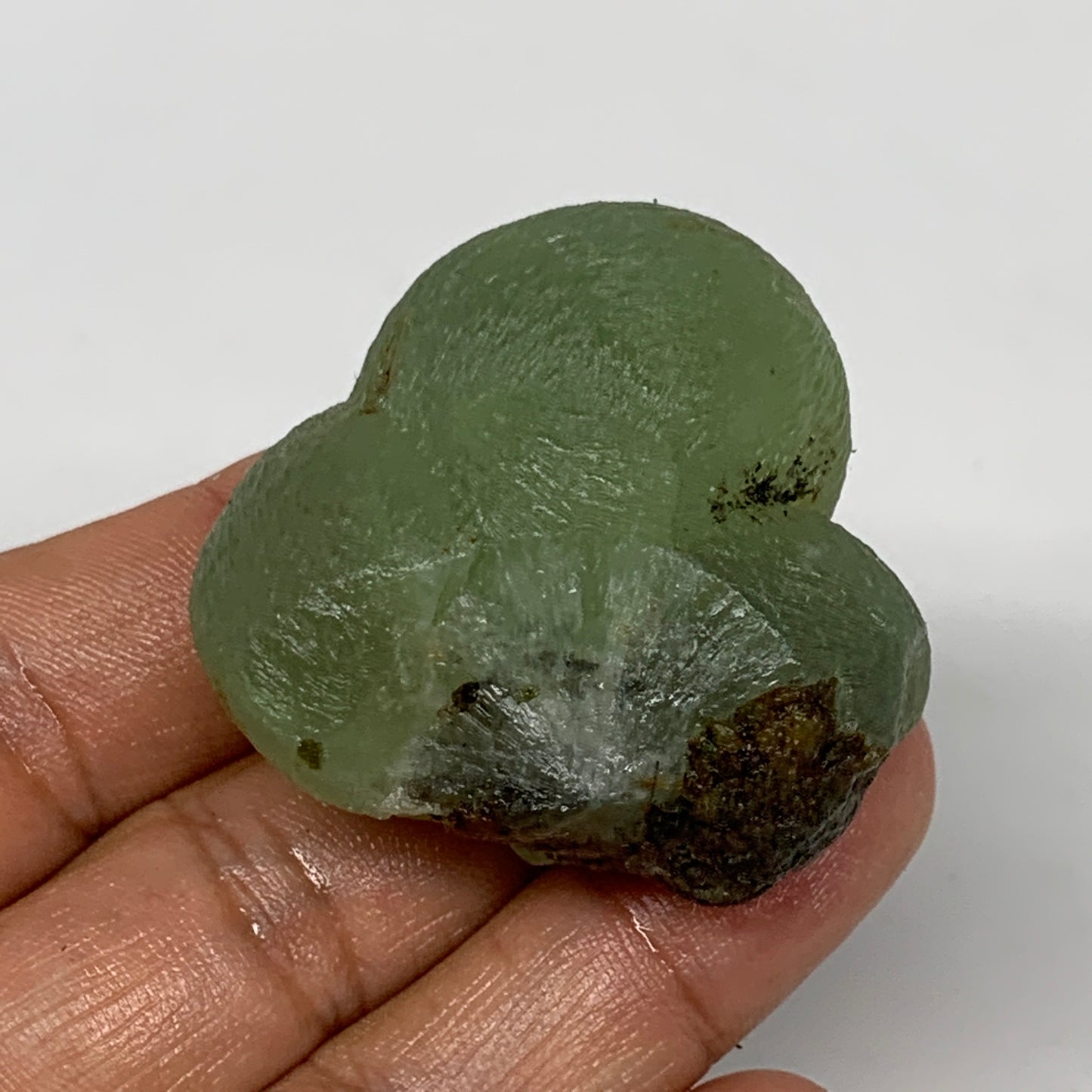 67.9g, 1.6"x1.7"x1.1" Prehnite With Epidote Inclusion Mineral Specimen, B7014