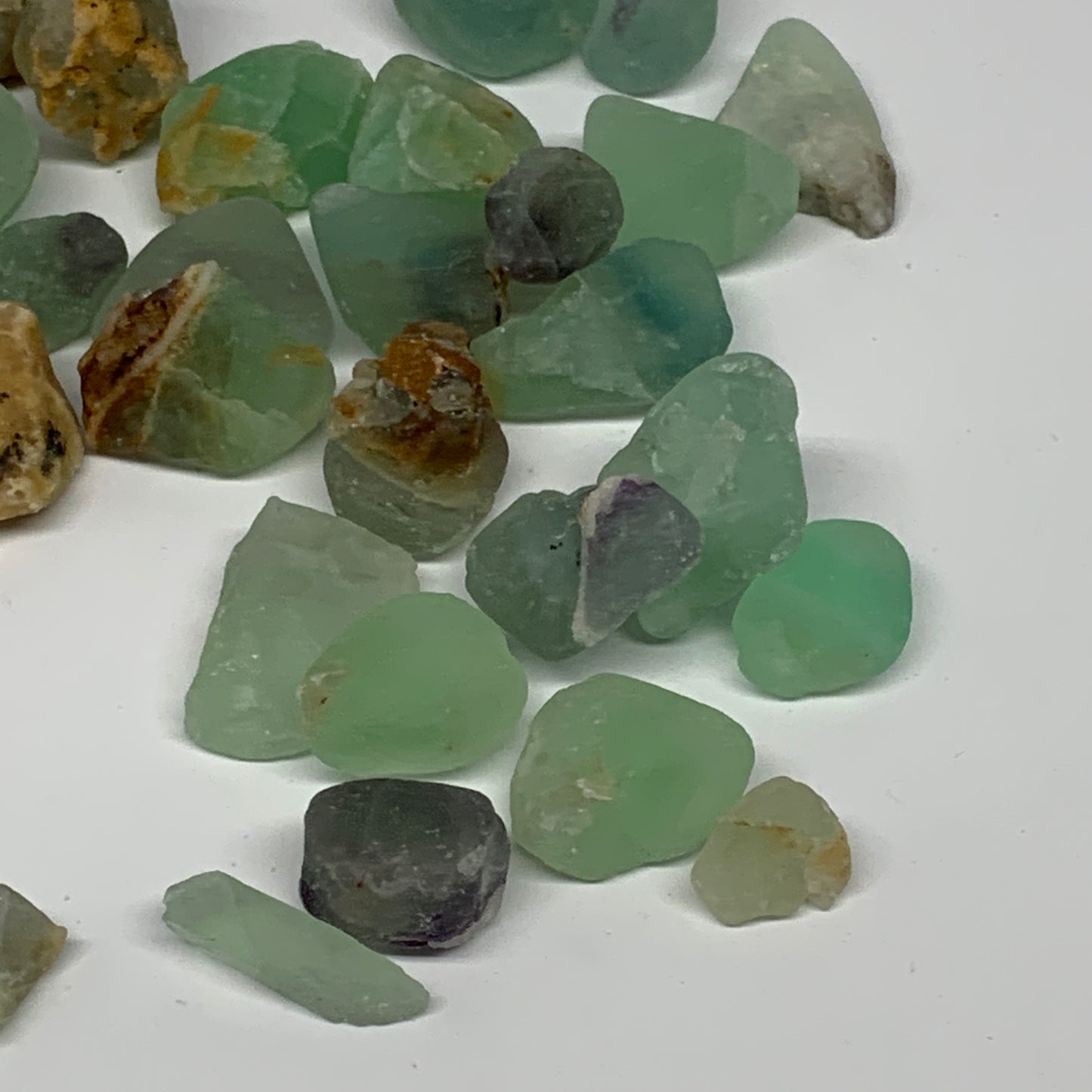 232.3g,0.5"-1.4", 34pcs, Fluorite Tumbled Rough/Semi- Polished @Mexico, B18725