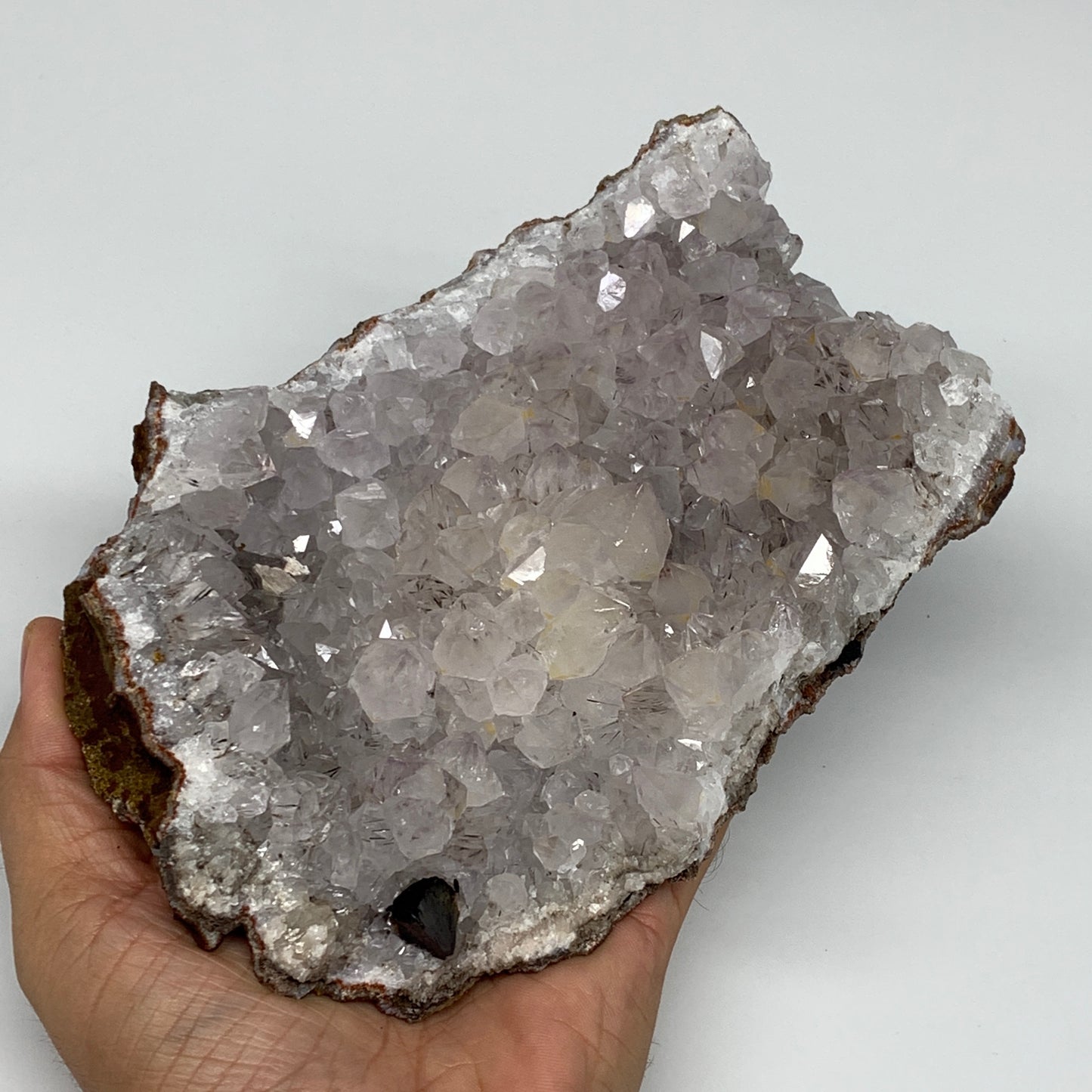 936g, 6.5"x4.9"x1.7", Rare Manganese Cluster With Quartz Mineral Specimen,B10657