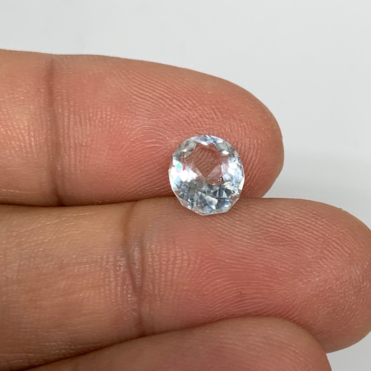 1.43cts, 8mmx7mmx4mm, Aquamarine Crystal Facetted Stone Loose @Pakistan,CTS124