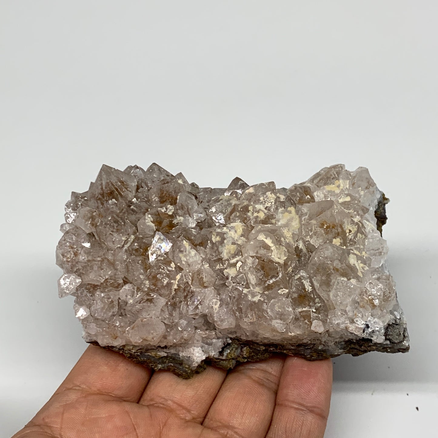 302g, 3.9"x2.3"x1.7", Rare Manganese Cluster With Quartz Mineral Specimen,B10664