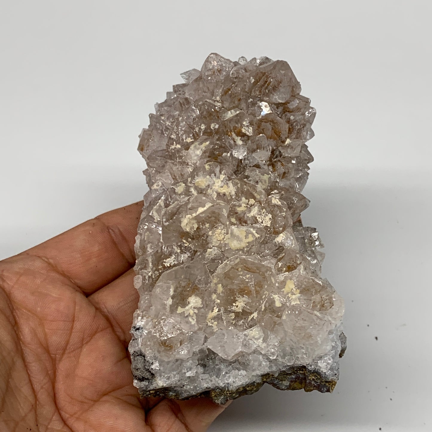 302g, 3.9"x2.3"x1.7", Rare Manganese Cluster With Quartz Mineral Specimen,B10664