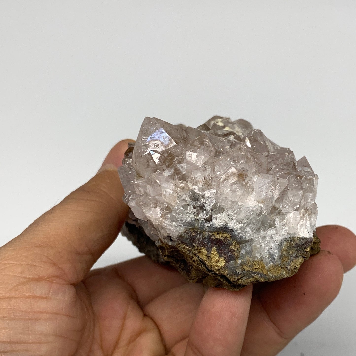 302g, 3.9"x2.3"x1.7", Rare Manganese Cluster With Quartz Mineral Specimen,B10664