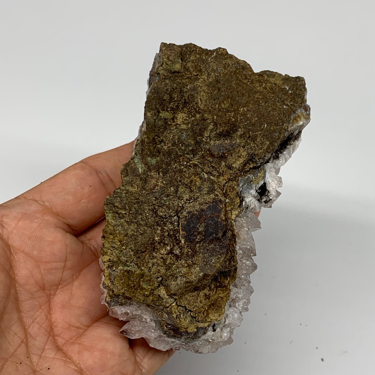 302g, 3.9"x2.3"x1.7", Rare Manganese Cluster With Quartz Mineral Specimen,B10664