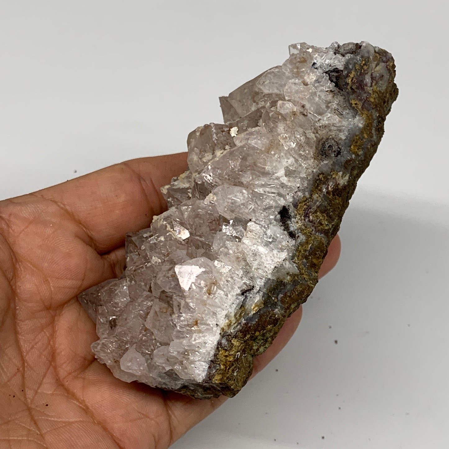 302g, 3.9"x2.3"x1.7", Rare Manganese Cluster With Quartz Mineral Specimen,B10664