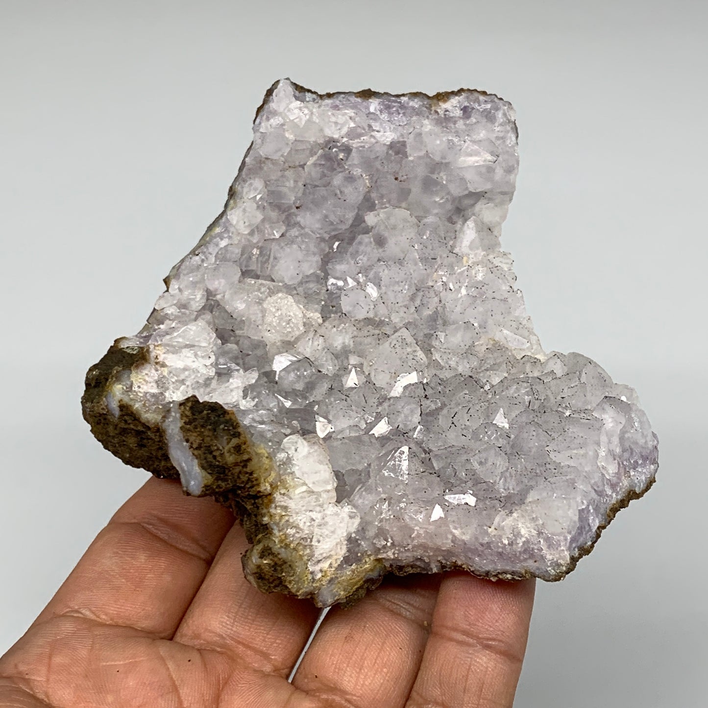 210g, 3.5"x3.9"x0.8", Rare Manganese Cluster With Quartz Mineral Specimen,B10666