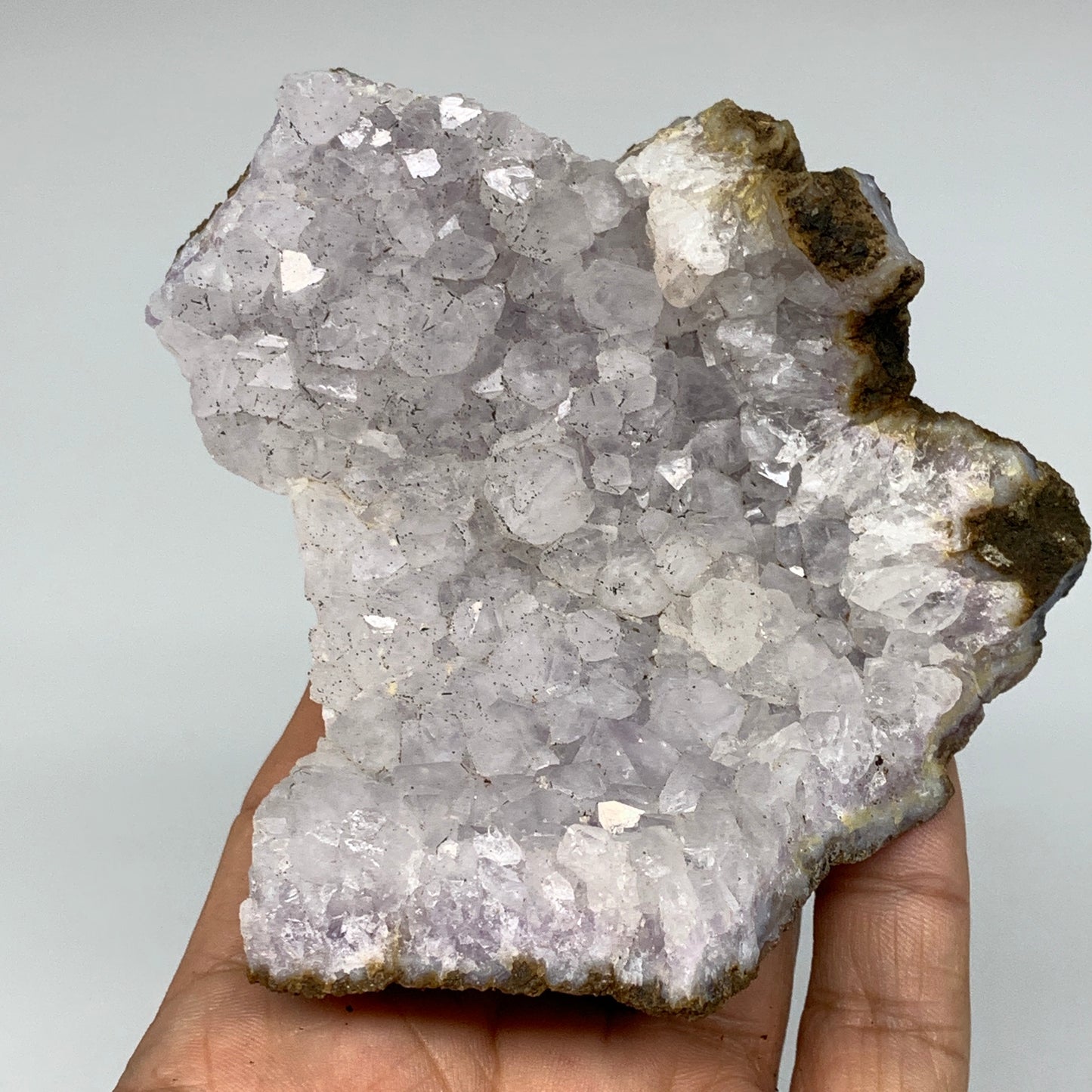 210g, 3.5"x3.9"x0.8", Rare Manganese Cluster With Quartz Mineral Specimen,B10666