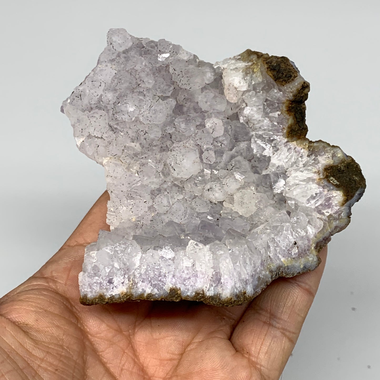 210g, 3.5"x3.9"x0.8", Rare Manganese Cluster With Quartz Mineral Specimen,B10666