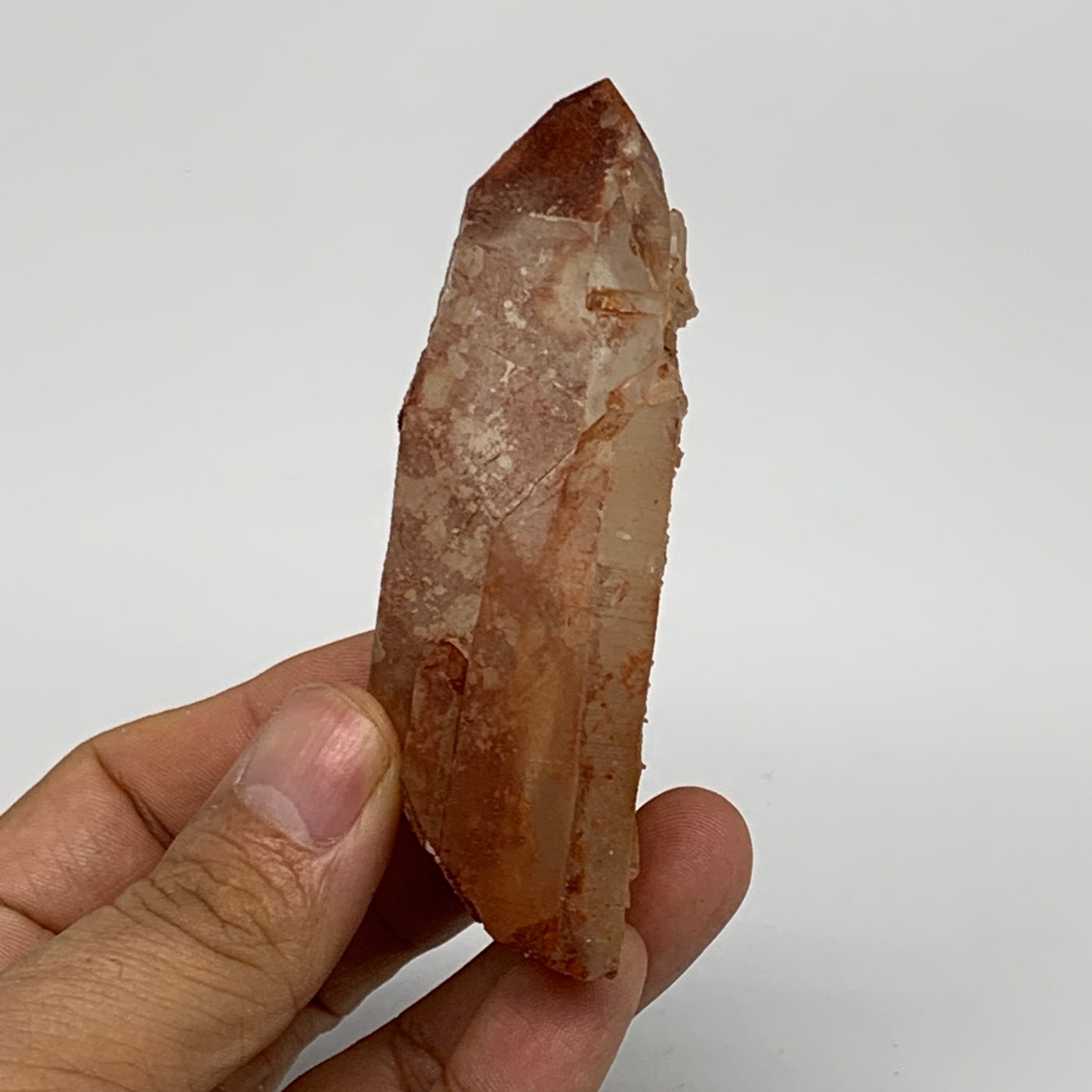 114.9g, 3.3"x1.7"x1.1", Natural Red Quartz Crystal Terminated @Morocco, B11501