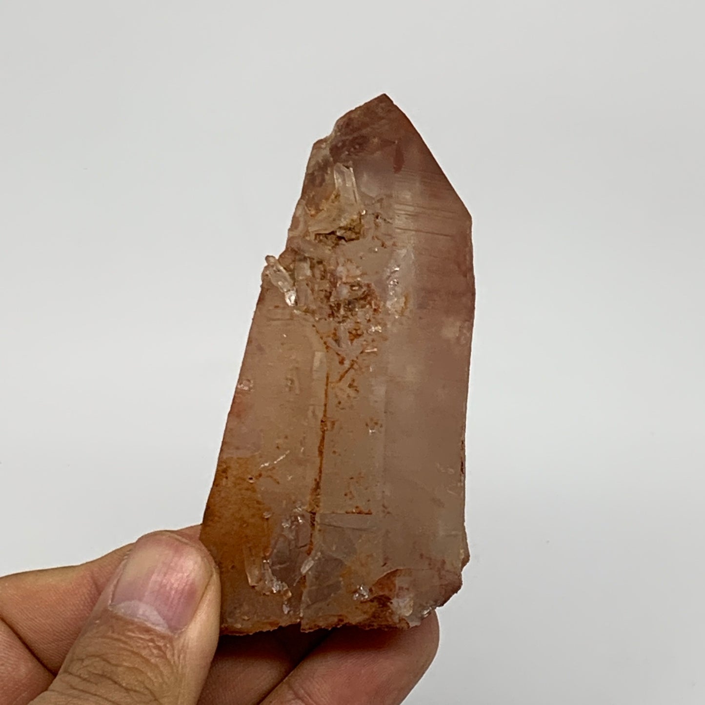 114.9g, 3.3"x1.7"x1.1", Natural Red Quartz Crystal Terminated @Morocco, B11501