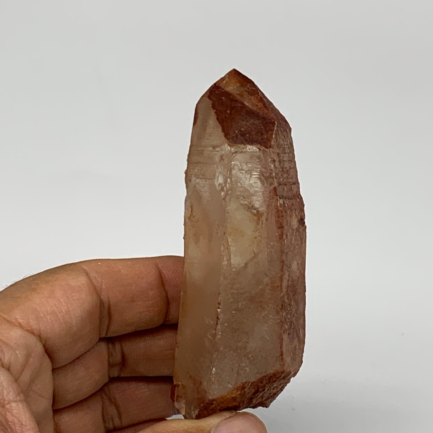 114.9g, 3.3"x1.7"x1.1", Natural Red Quartz Crystal Terminated @Morocco, B11501