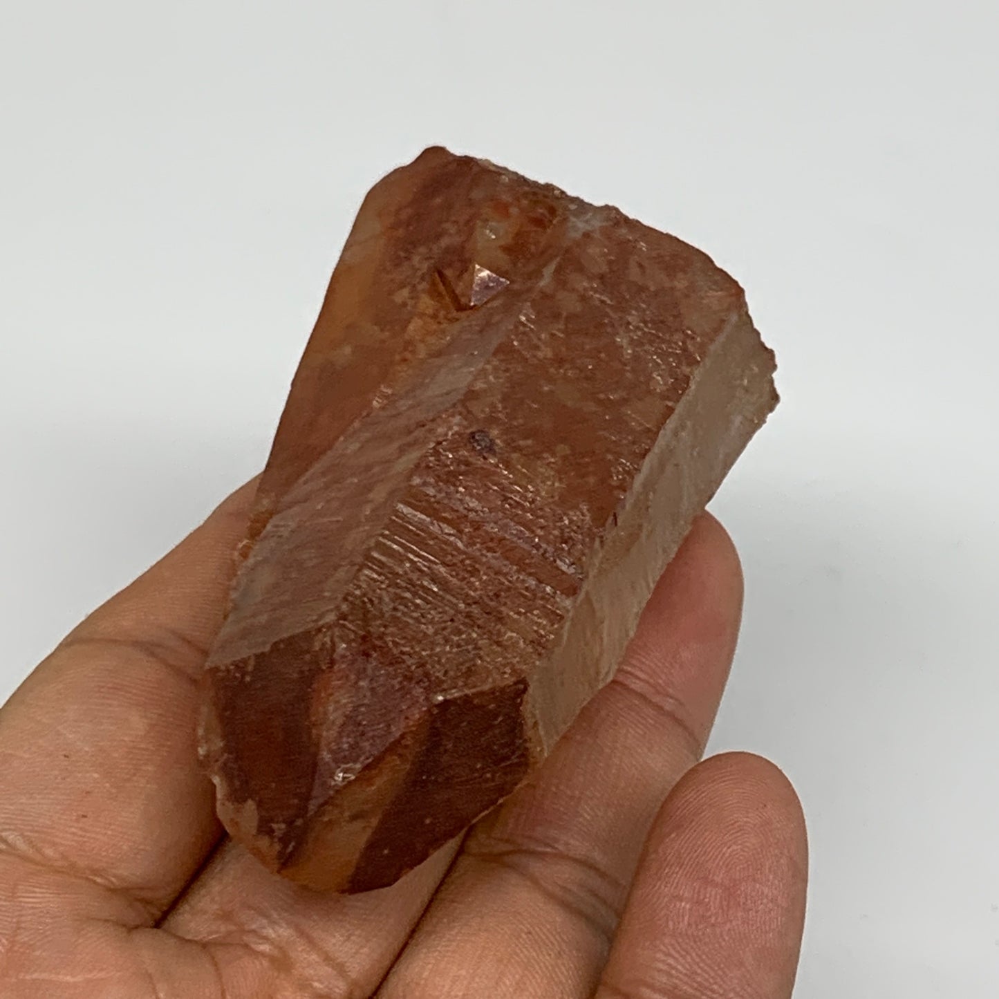 114.9g, 3.3"x1.7"x1.1", Natural Red Quartz Crystal Terminated @Morocco, B11501