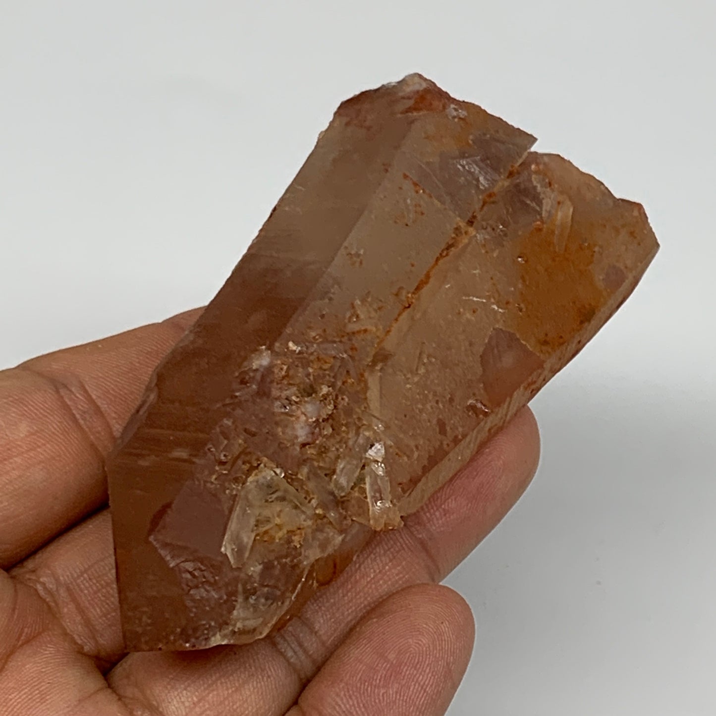 114.9g, 3.3"x1.7"x1.1", Natural Red Quartz Crystal Terminated @Morocco, B11501