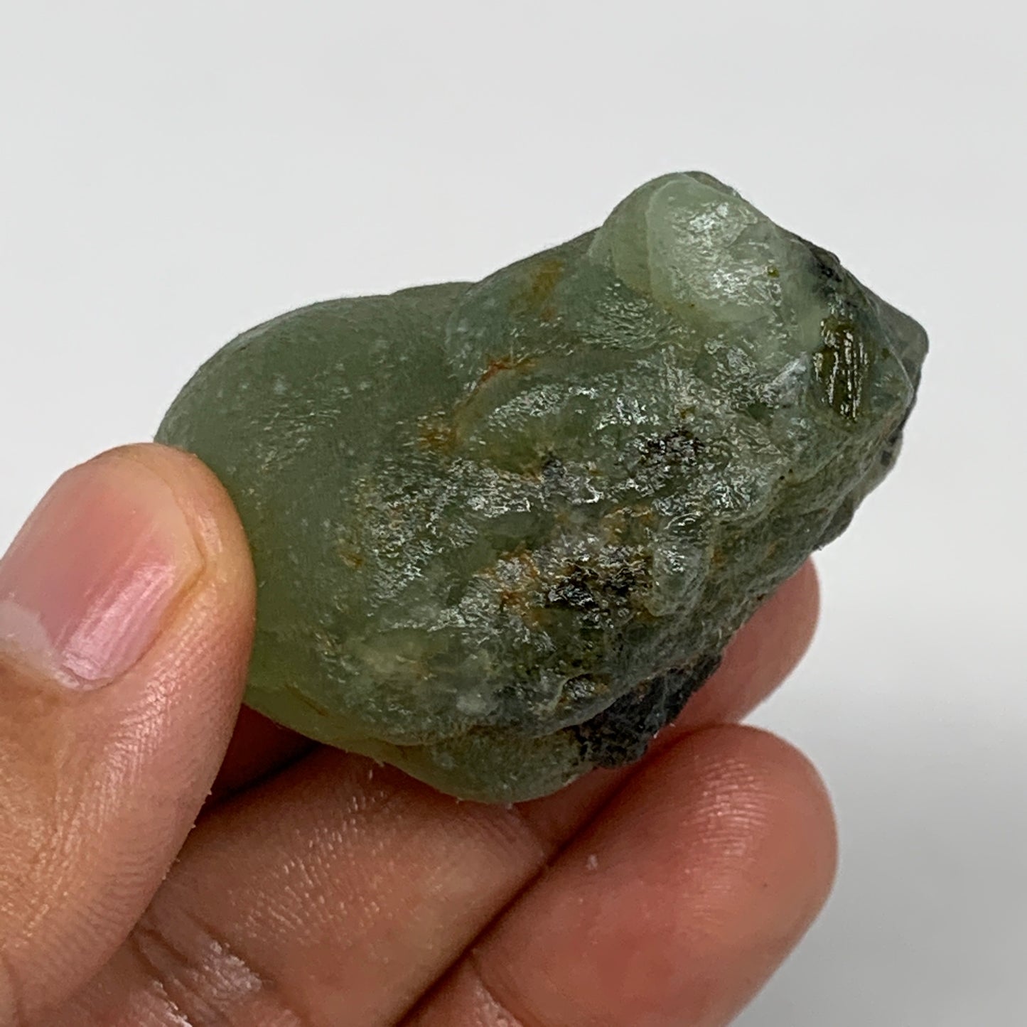 67.6g, 1.8"x1.4"x1.2" Prehnite With Epidote Inclusion Mineral Specimen, B7031